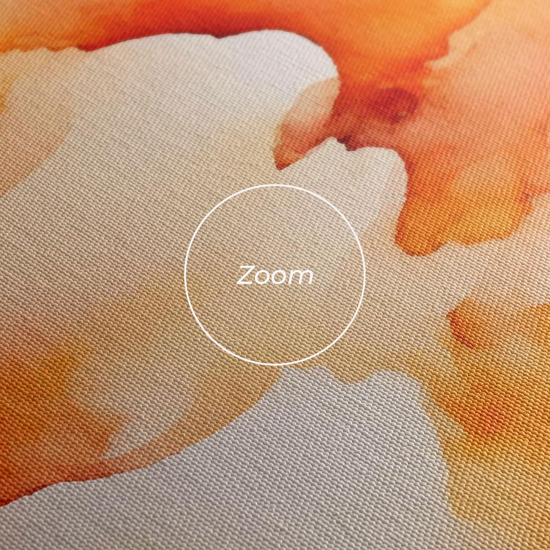 Leinwandbild Abstract Orange Cloud mockup 3