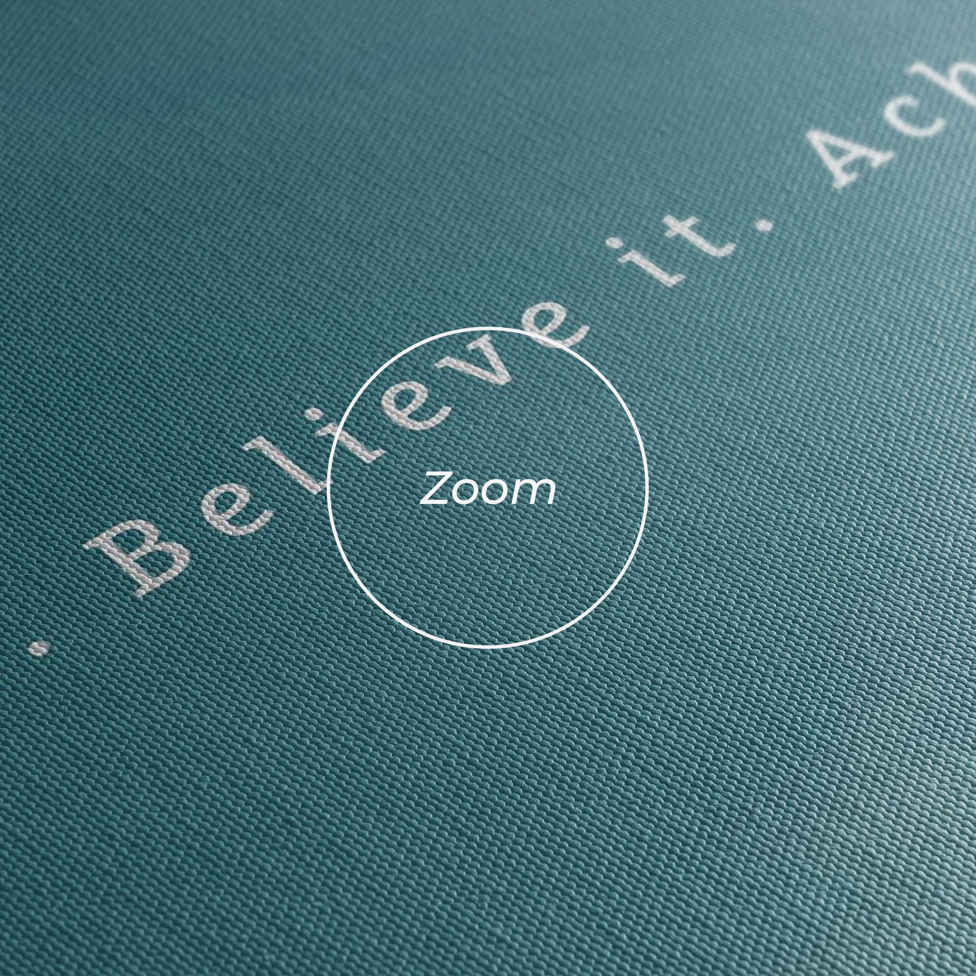 Leinwandbild Clouds Text Green mockup 3