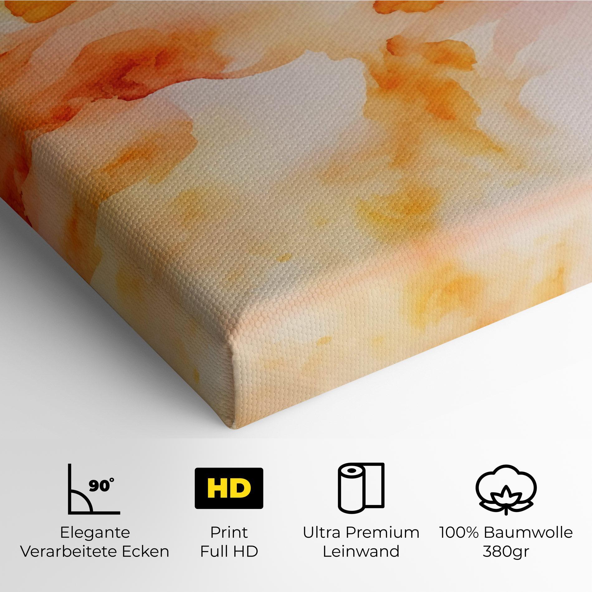 Leinwandbild Abstract Orange Cloud mockup 4