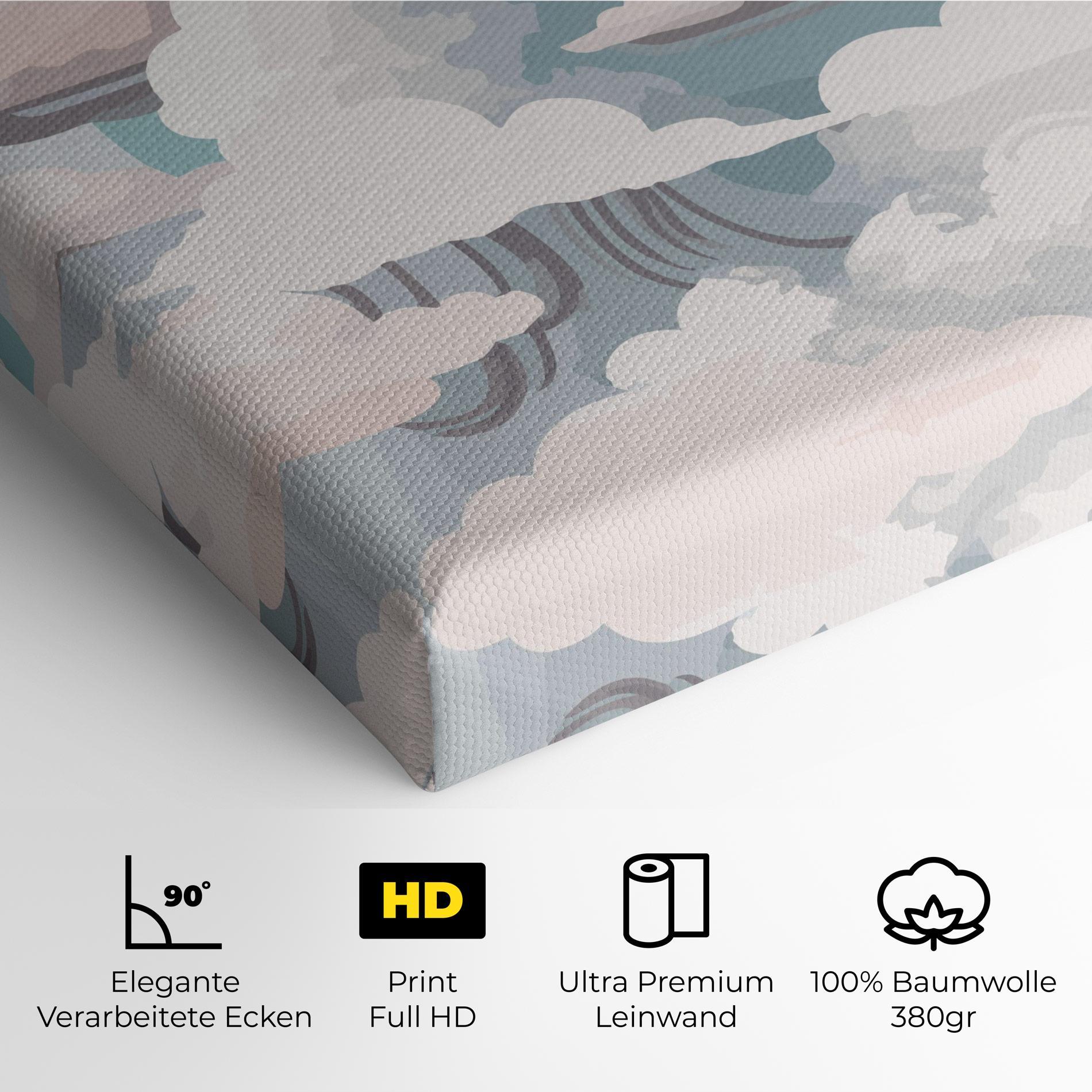 Leinwandbild Cloud White Art mockup 4