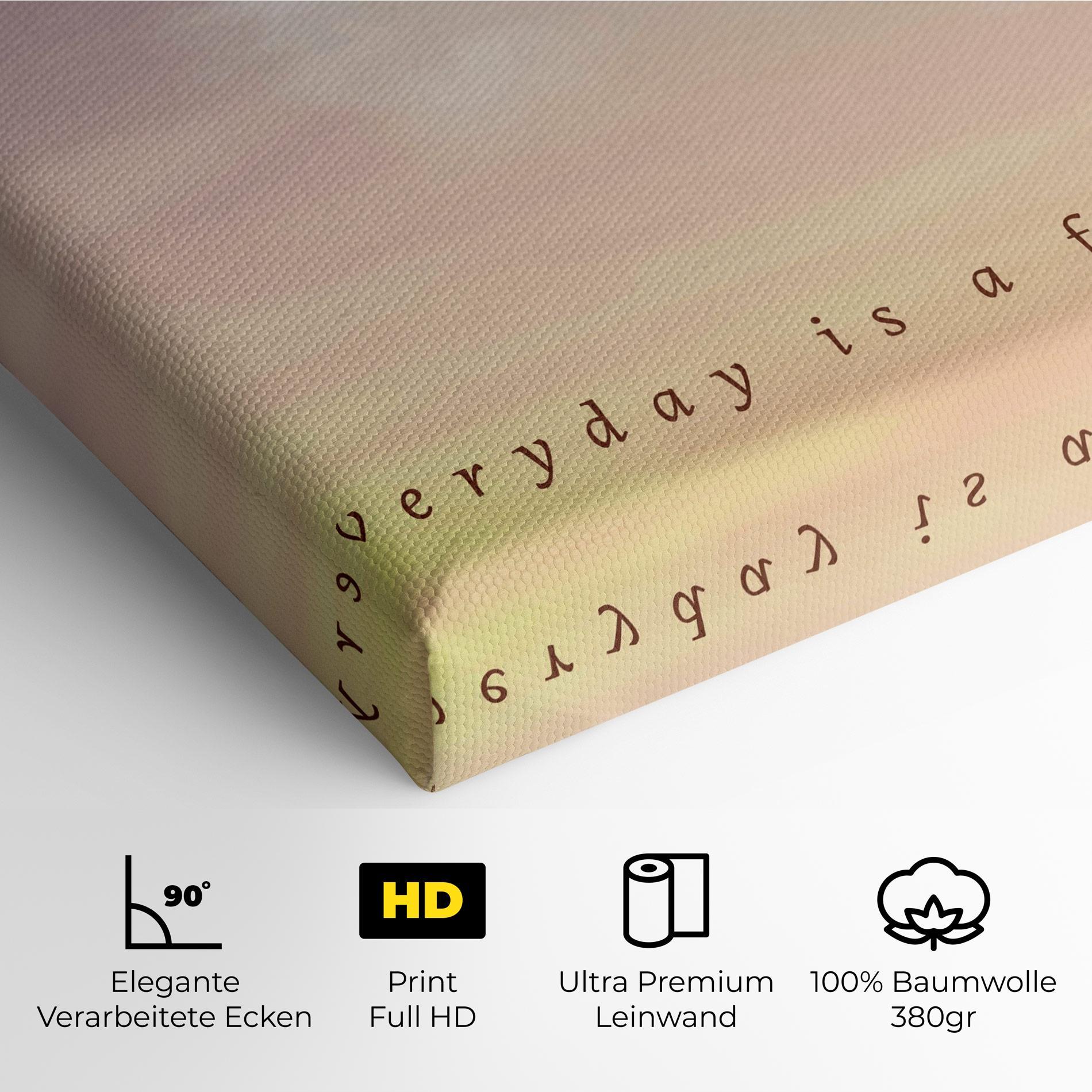 Leinwandbild Clouds Text Cream mockup 4