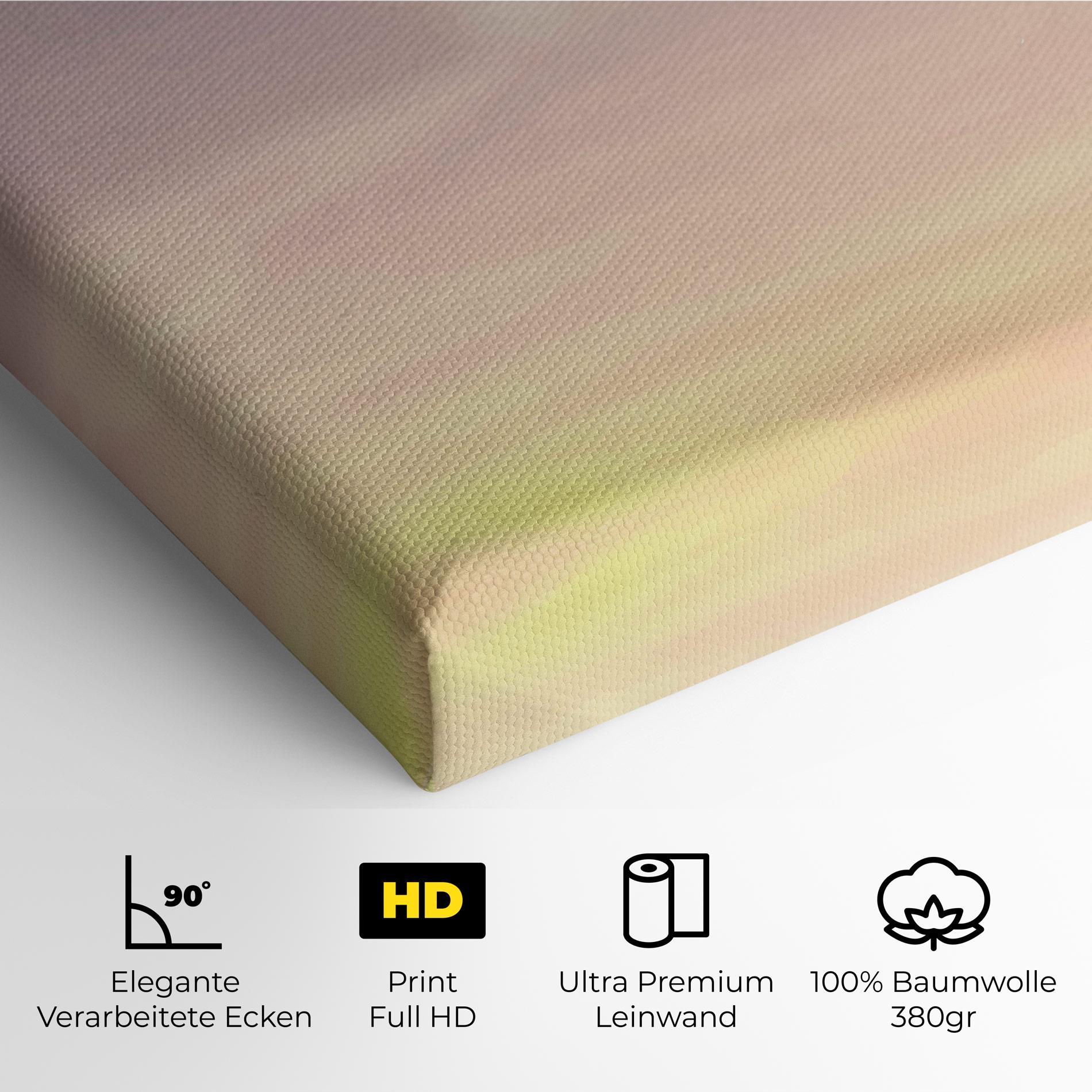 Leinwandbild Clouds Watercolor Cream mockup 4