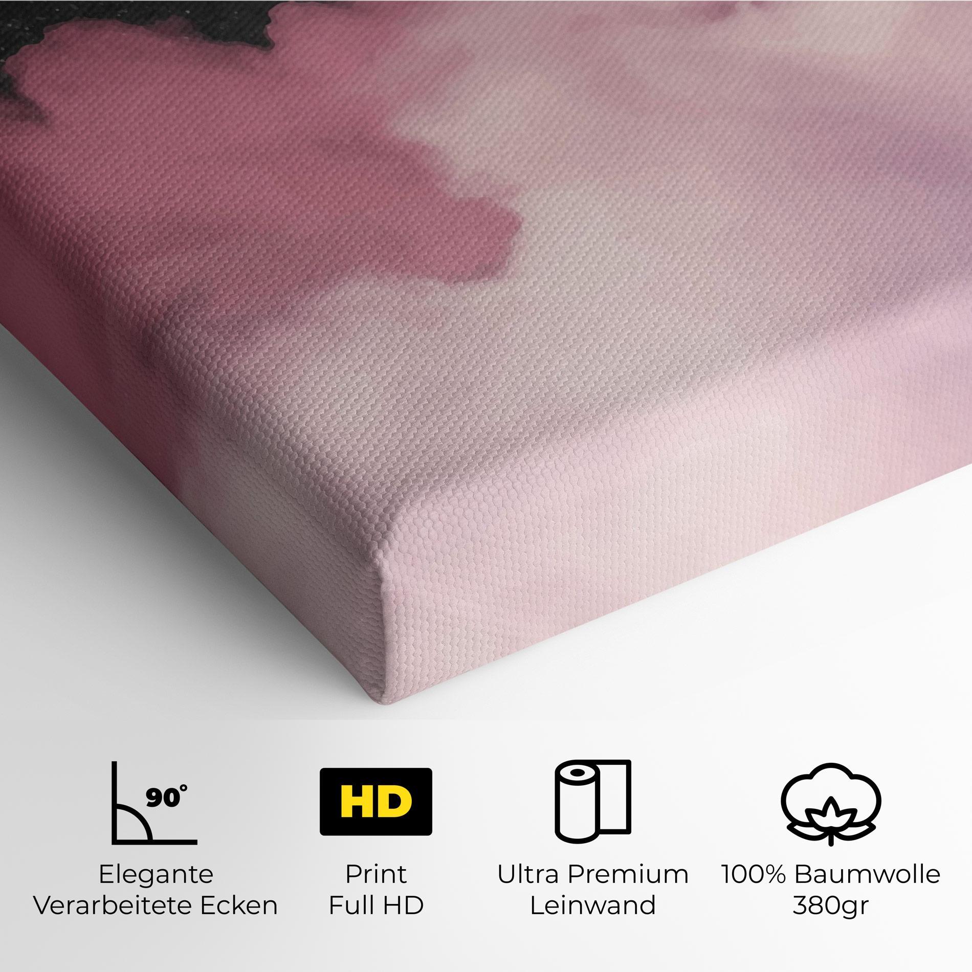 Leinwandbild Clouds Watercolor Purple mockup 4
