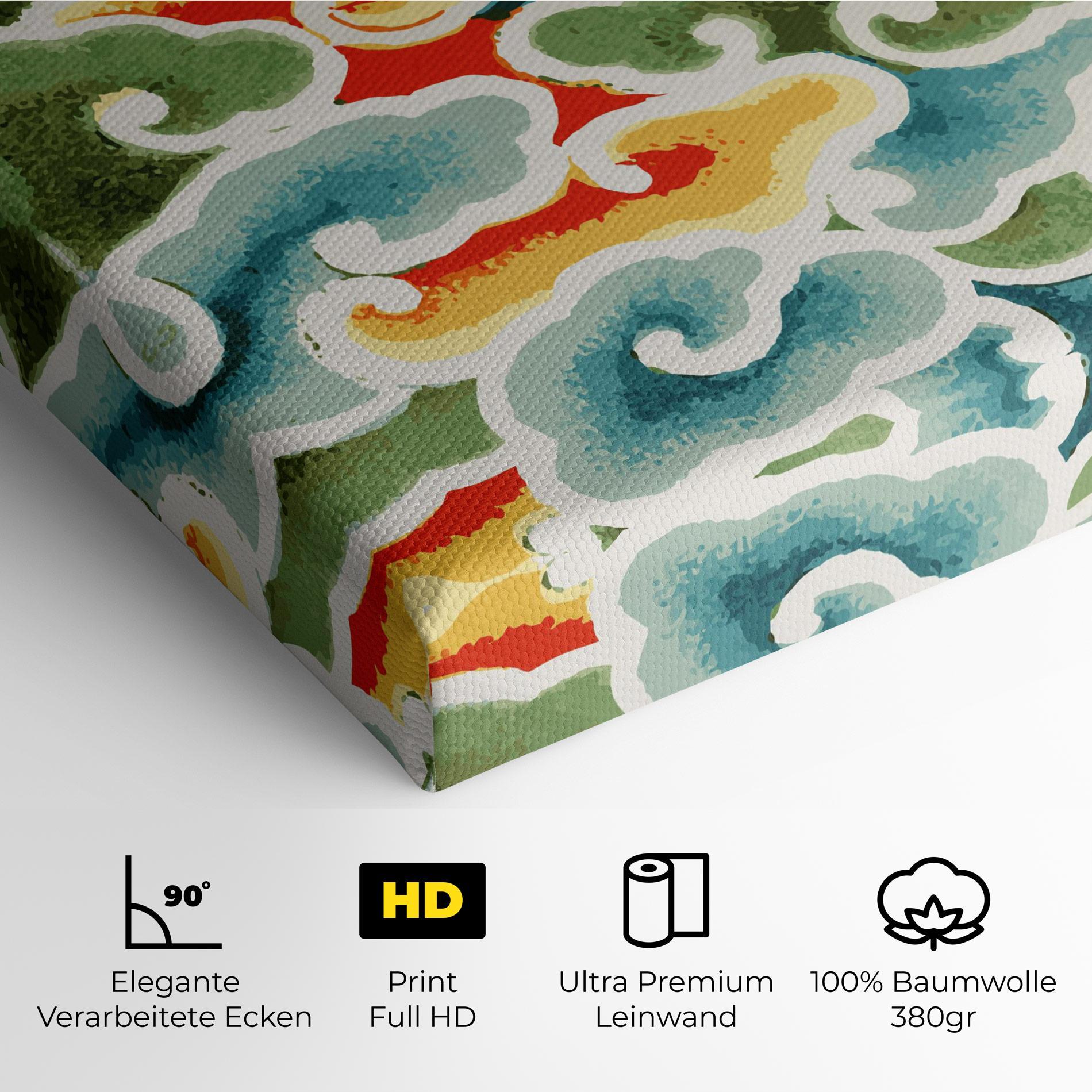 Leinwandbild Green Blue Clouds mockup 4