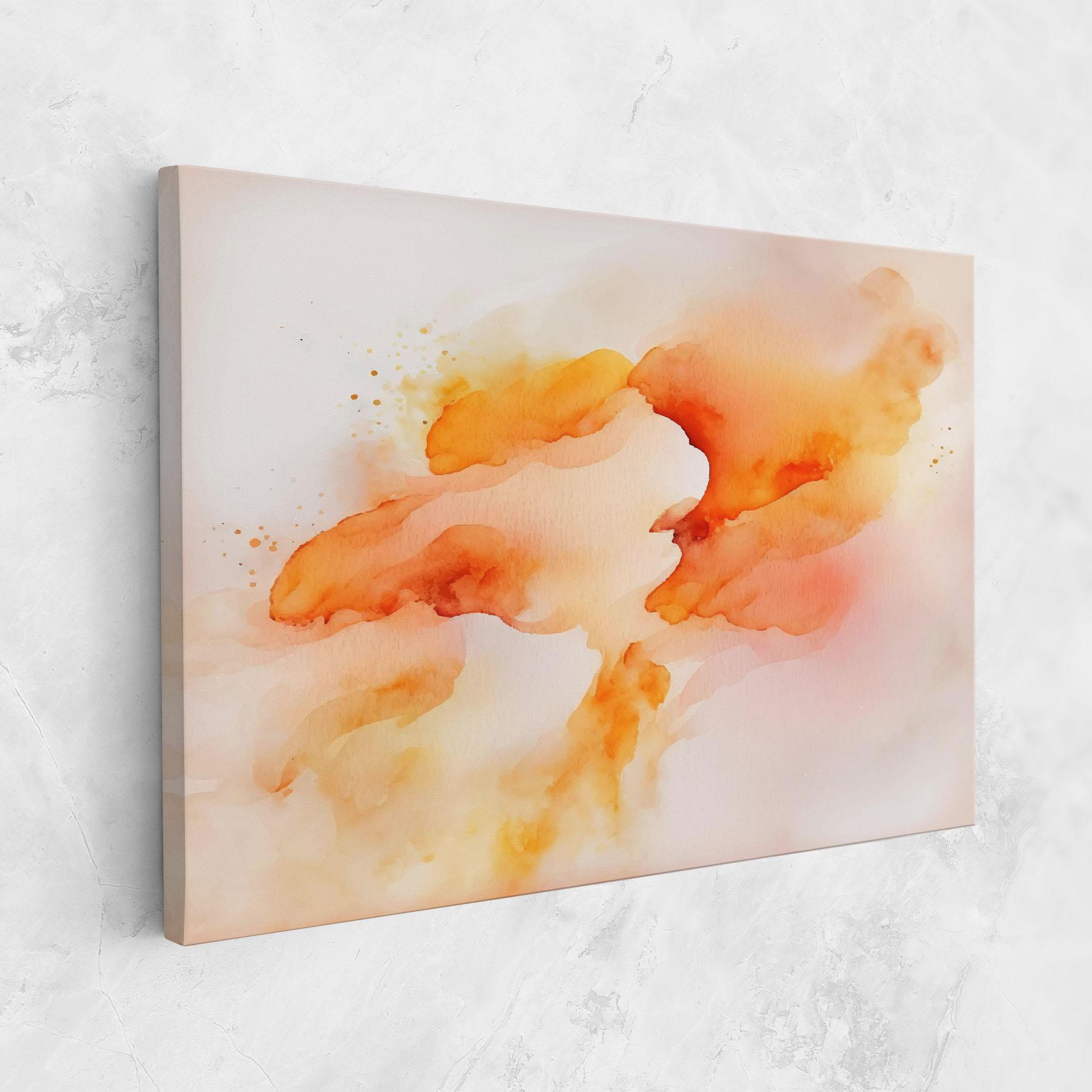 Leinwandbild Abstract Orange Cloud mockup 1