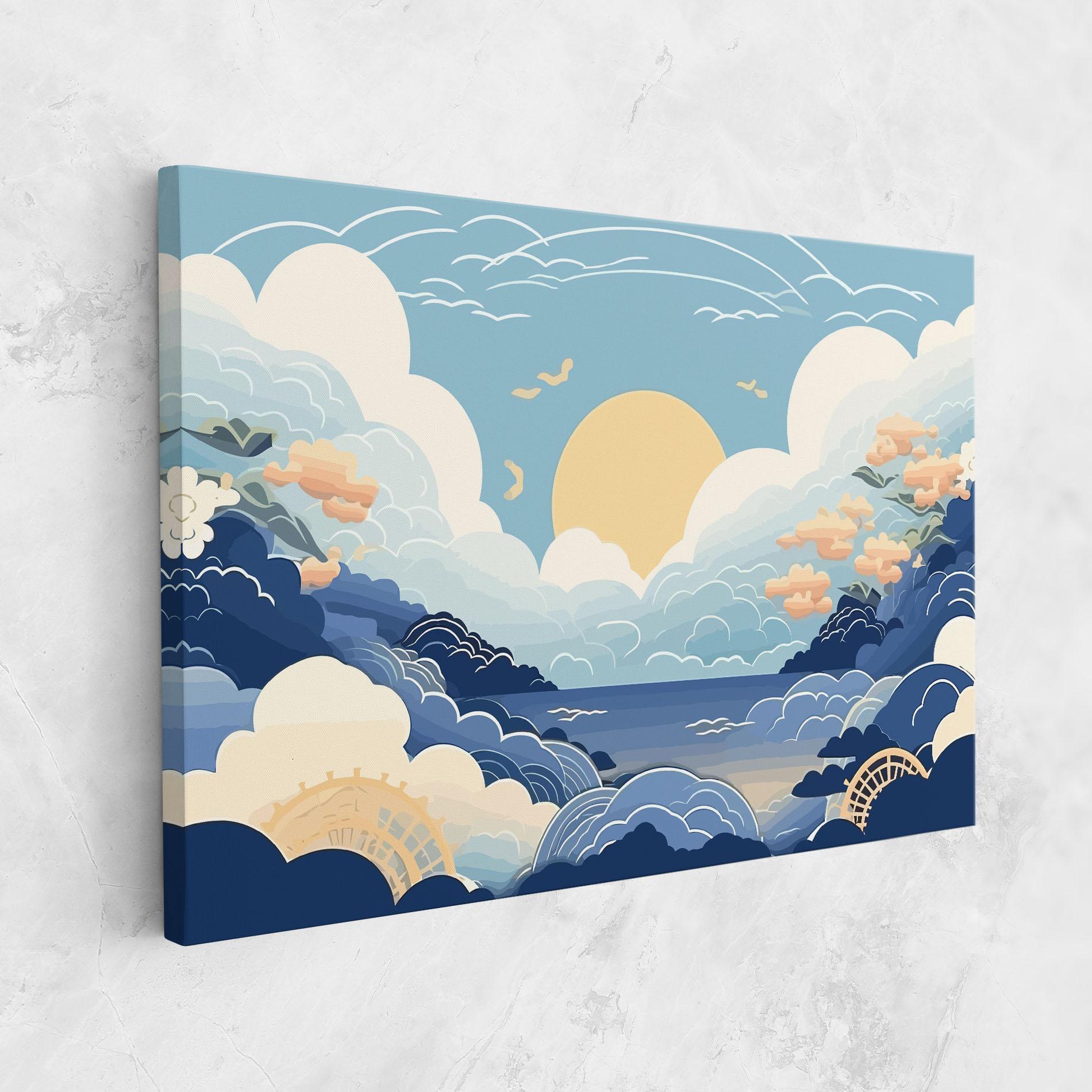 Leinwandbild Big White Clouds mockup 1