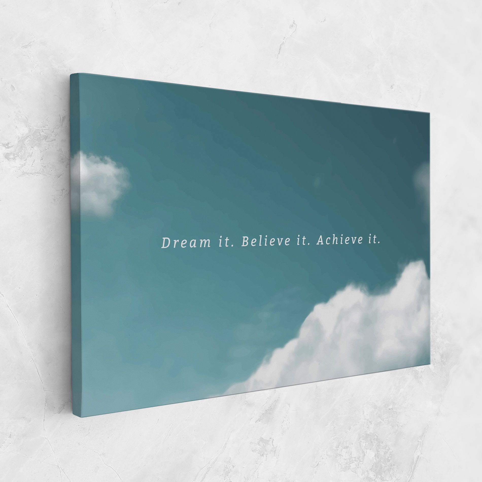 Clouds Text Green mockup 1