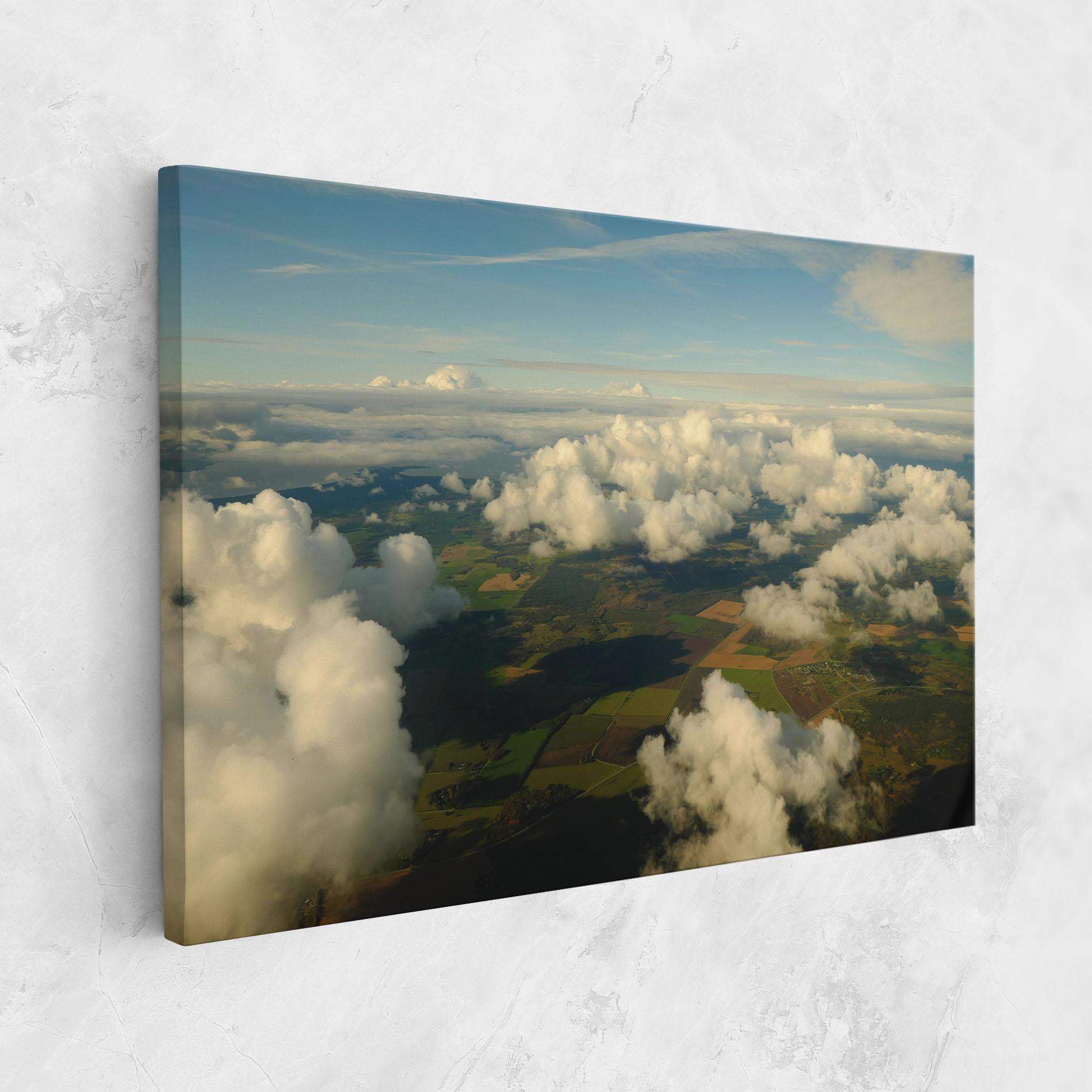 Leinwandbild Clouds View From Plane mockup 1