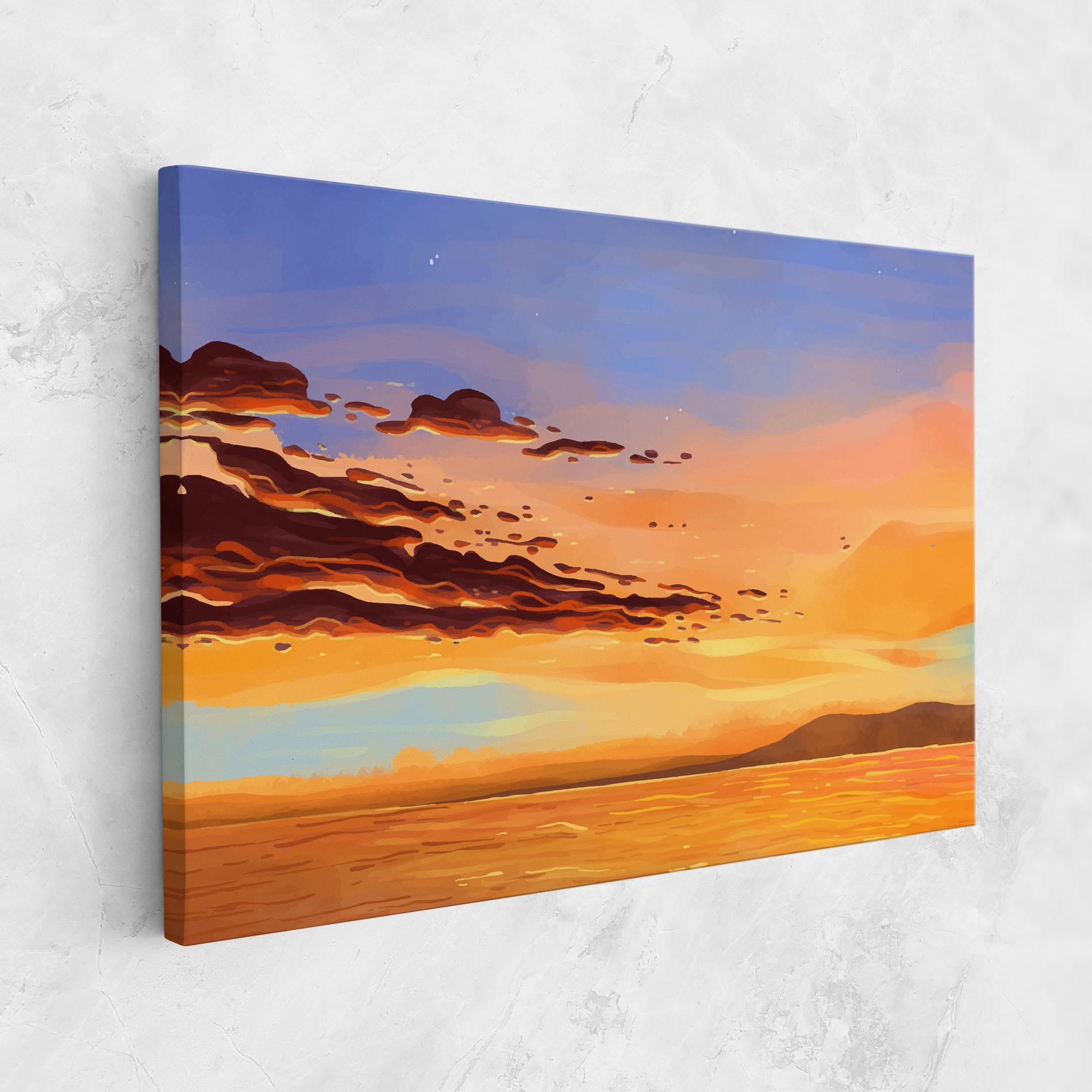 Leinwandbild Dark Cloud Sunset mockup 1