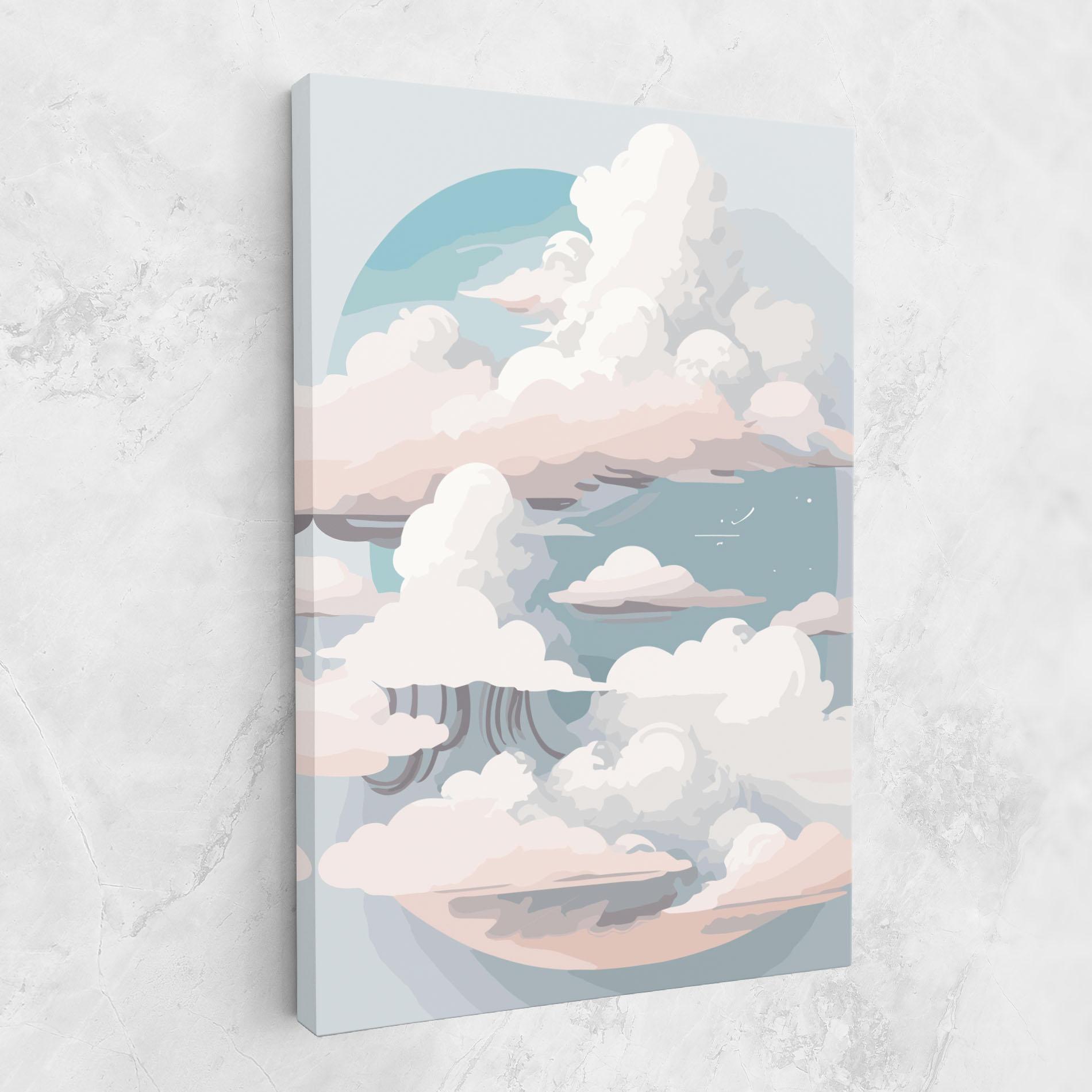 Leinwandbild Cloud White Art mockup 1