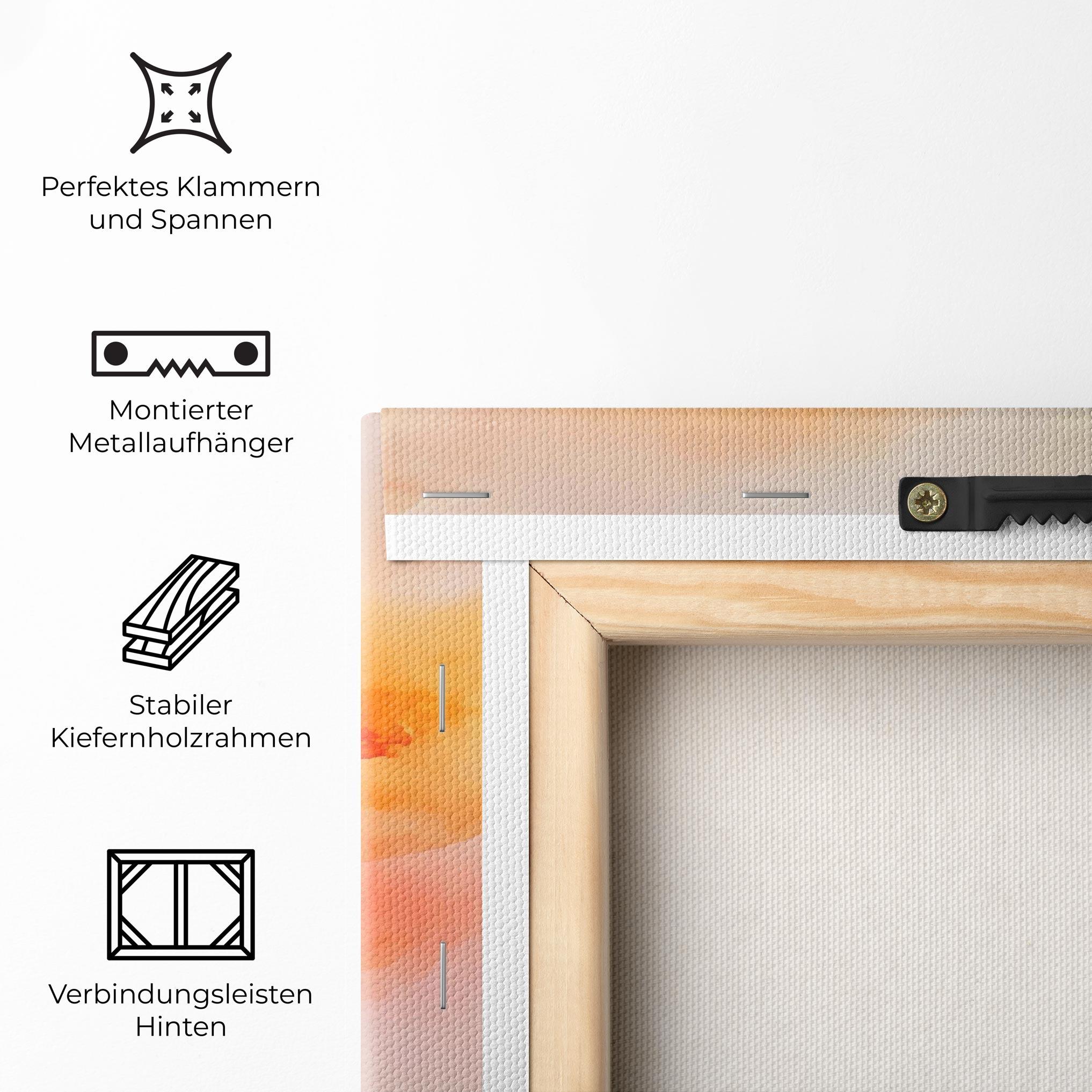 Leinwandbild Abstract Orange Cloud mockup 5