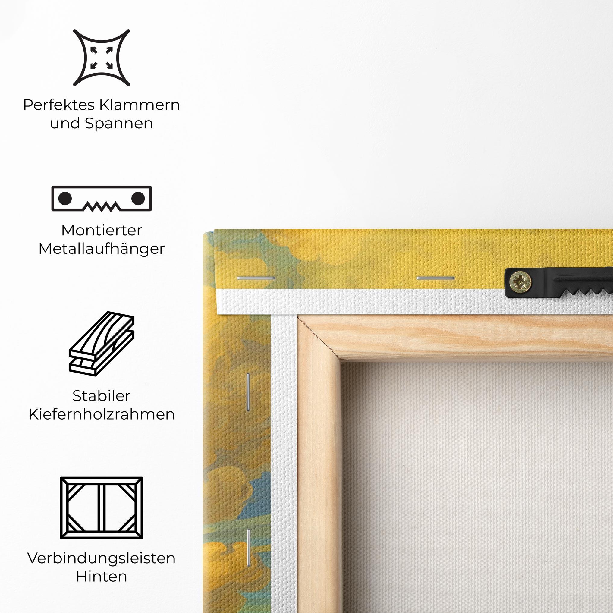 Leinwandbild Big Yellow Cloud Art mockup 5