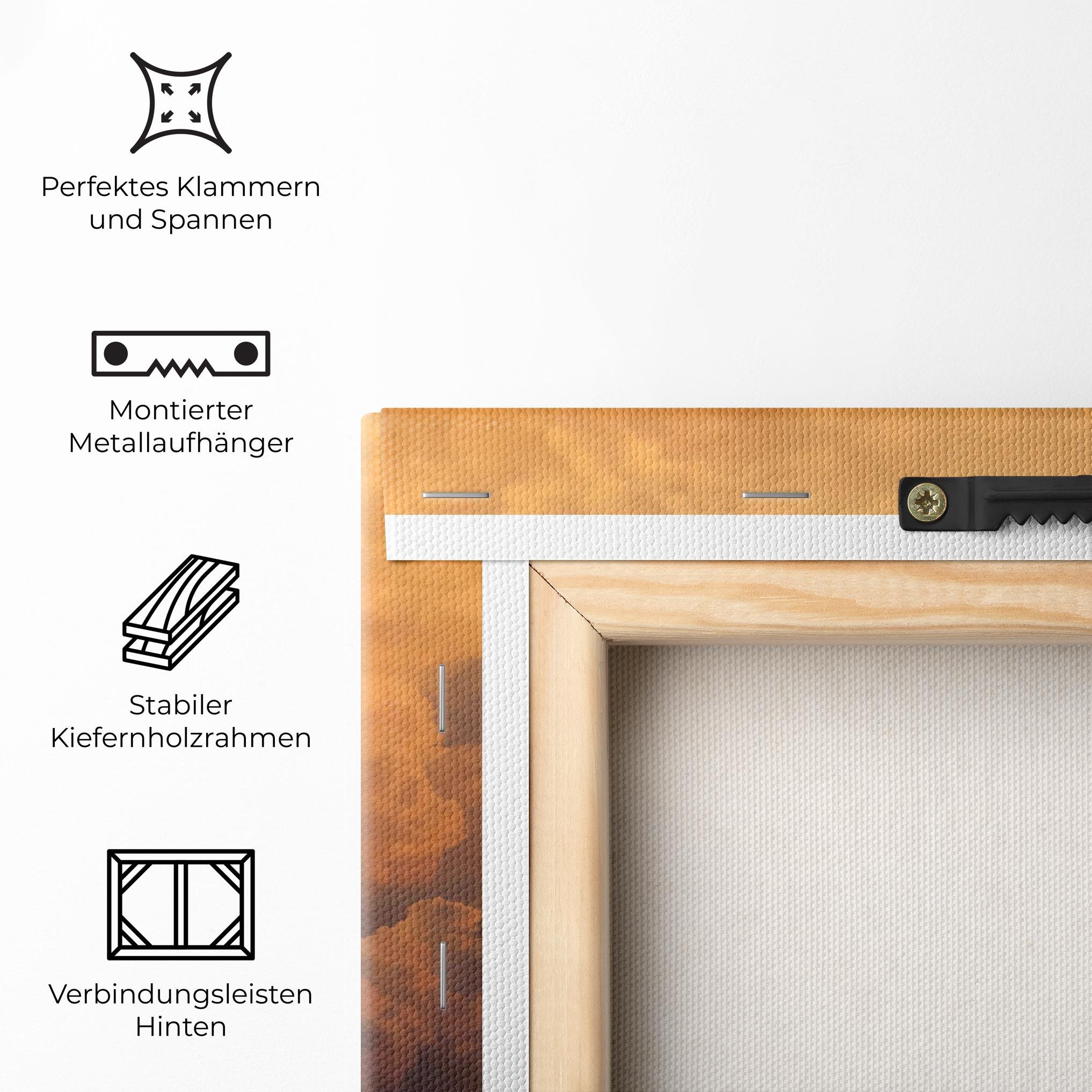 Leinwandbild Brown Orange Clouds mockup 5