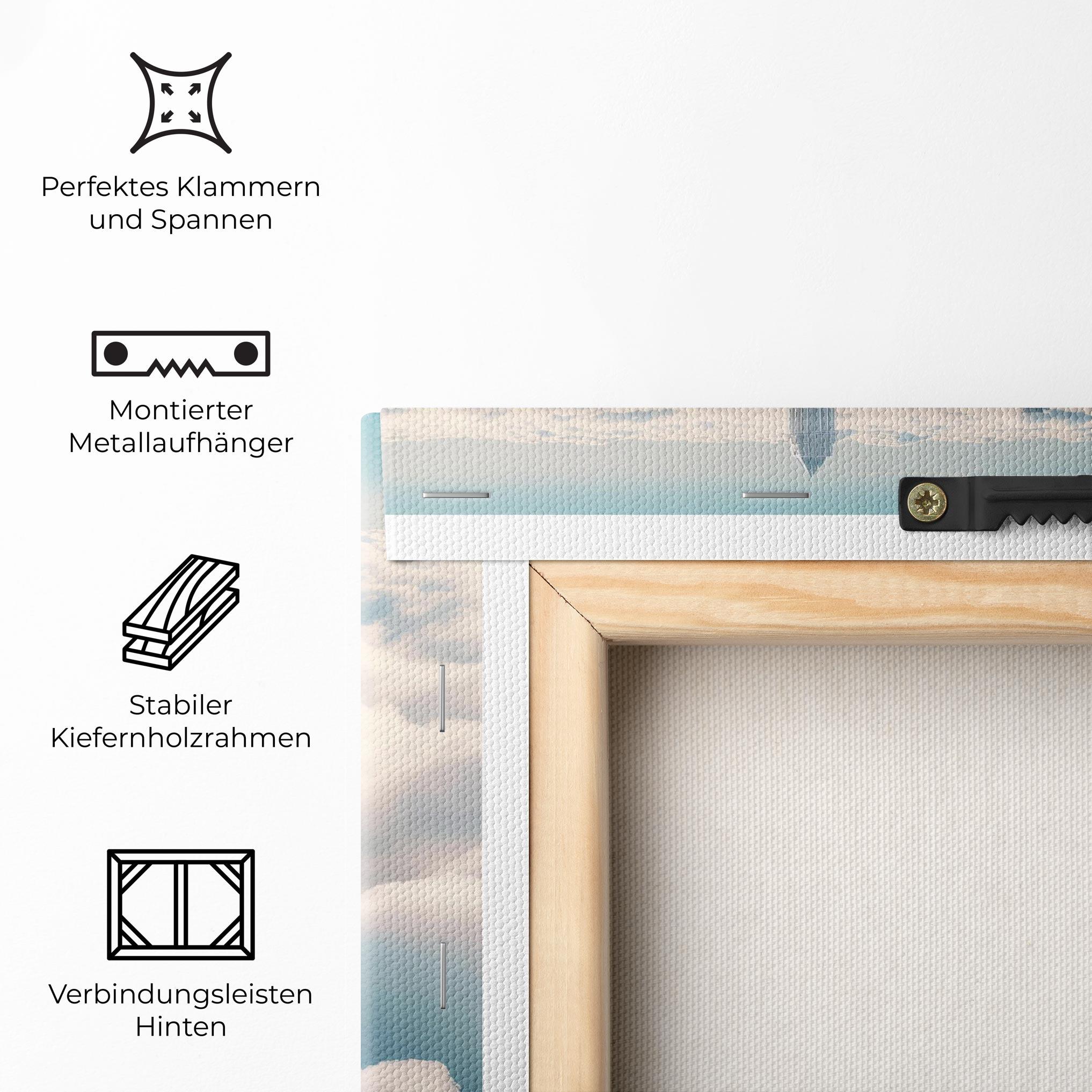 Leinwandbild City Above Clouds mockup 5