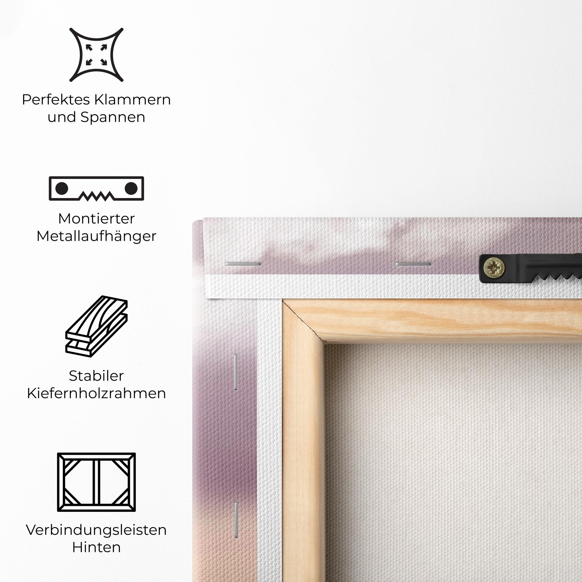 Leinwandbild Clouds Text Cream mockup 5