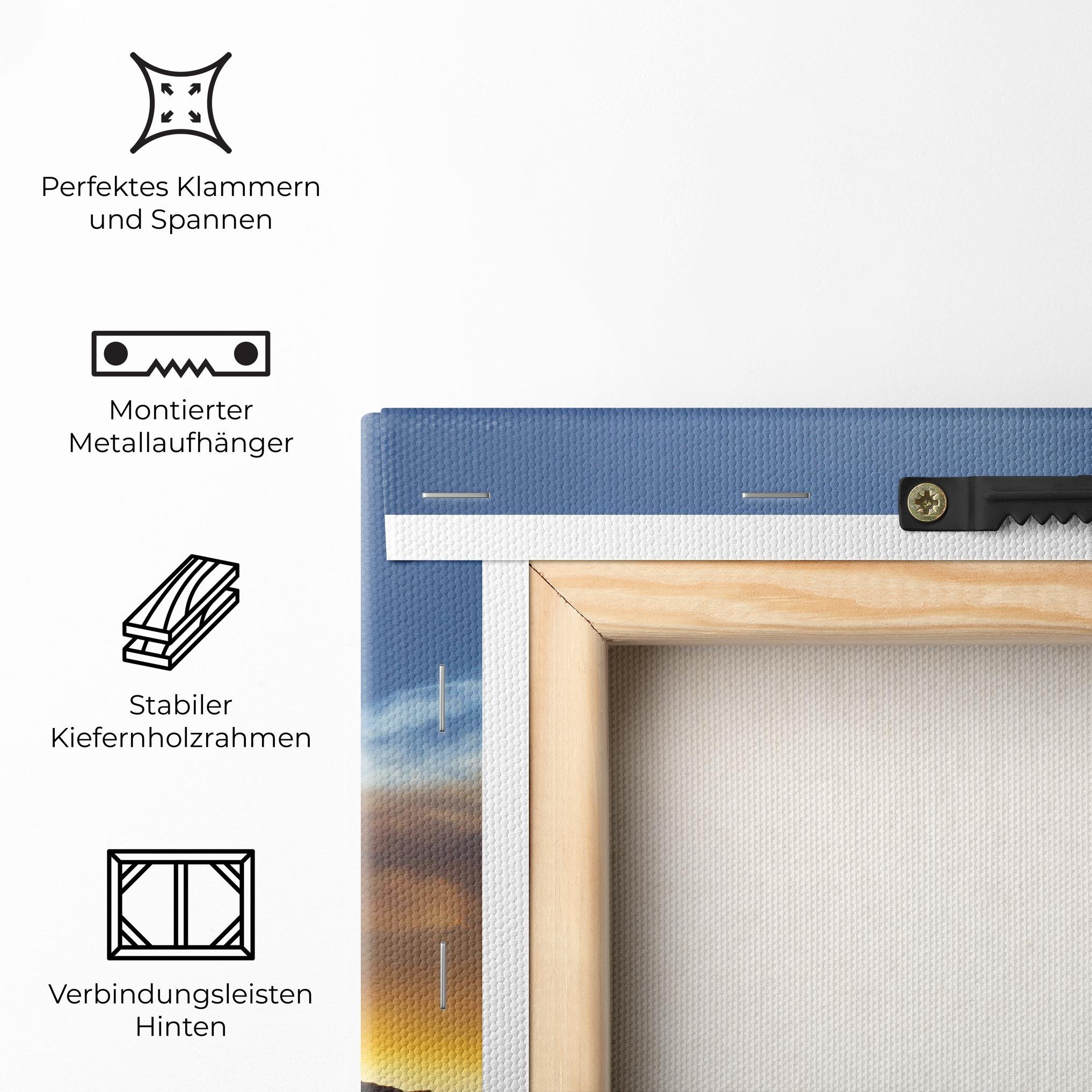 Leinwandbild Mountain Silhouette Sunrise mockup 5