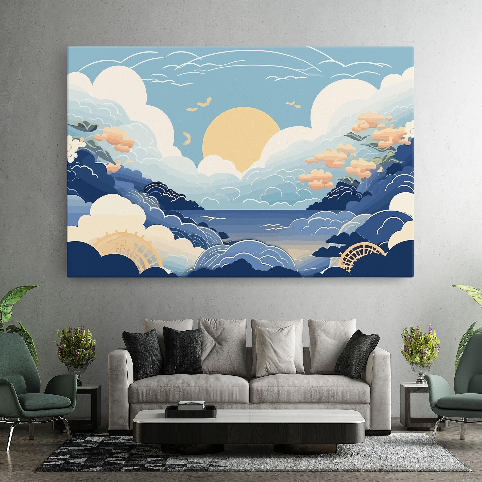 Leinwandbild Big White Clouds mockup 7