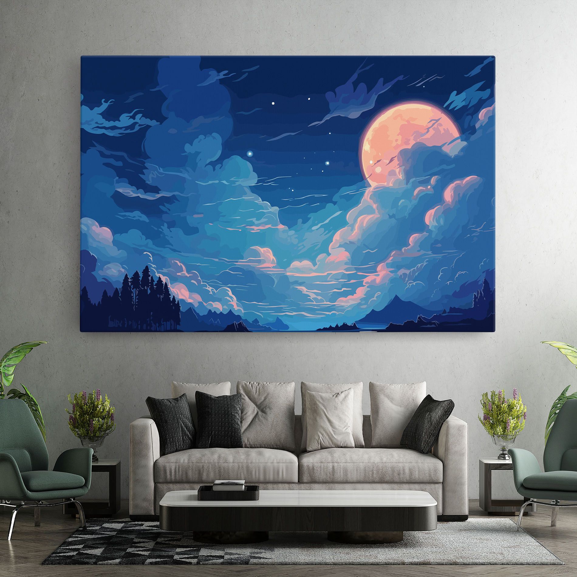 Blue Cloud Moon mockup 7