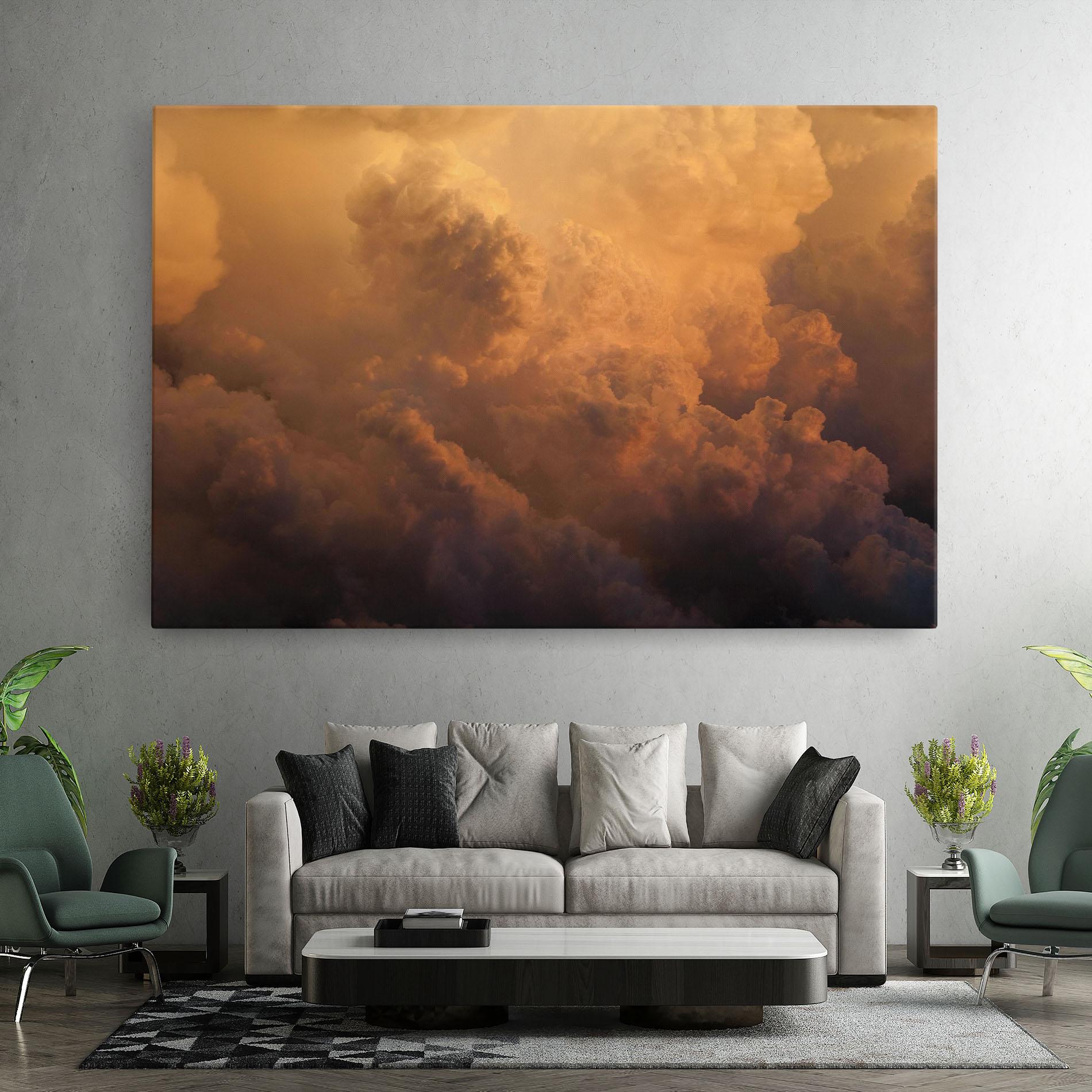 Leinwandbild Brown Orange Clouds mockup 7