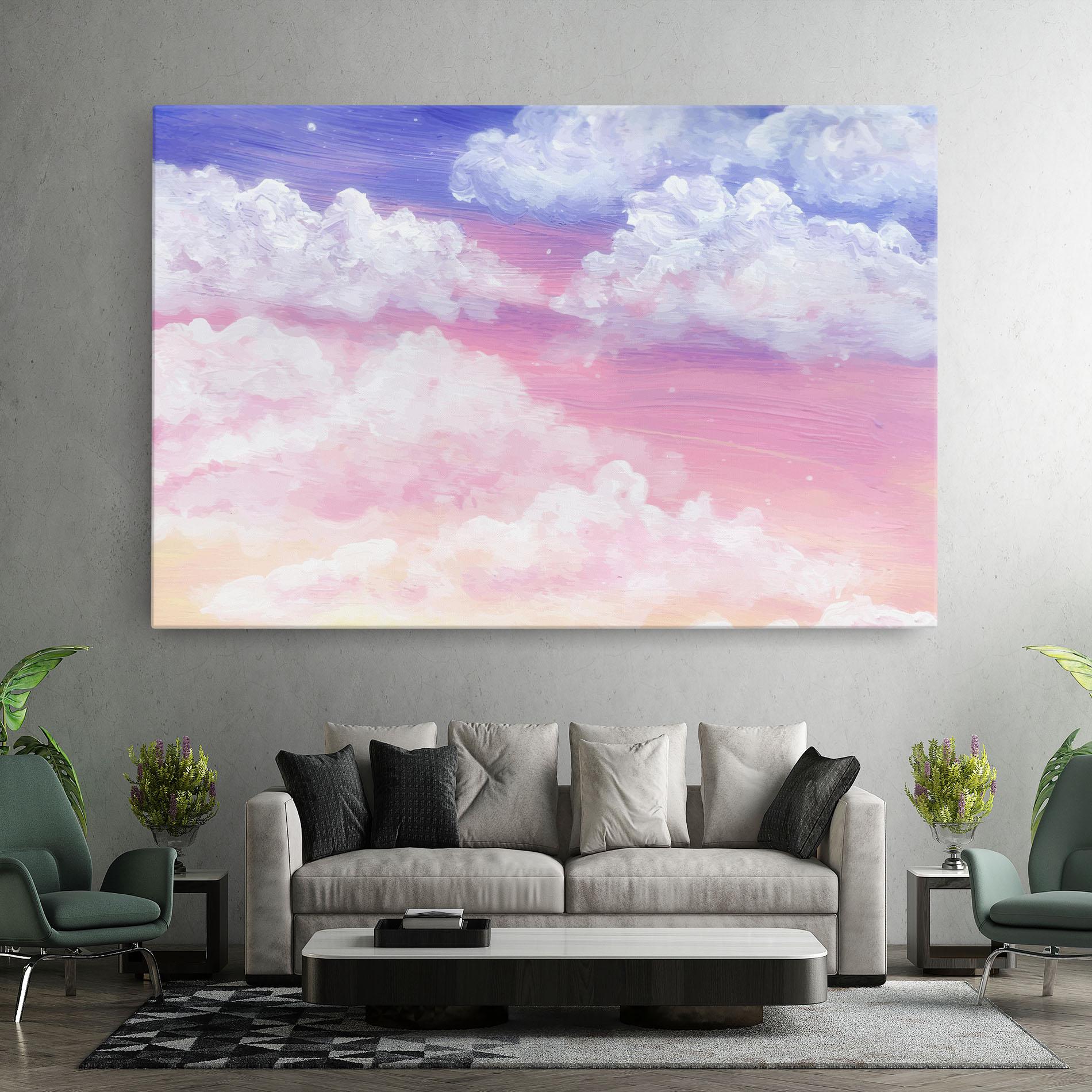 Leinwandbild Cloud Paint Texture mockup 7