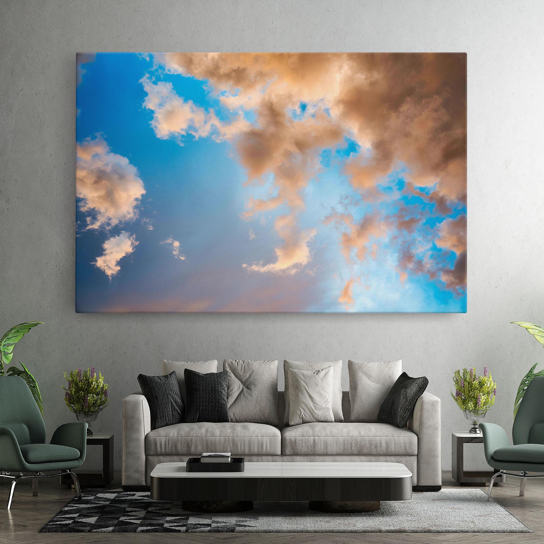 Leinwandbild Clouds Blue Sky mockup 7
