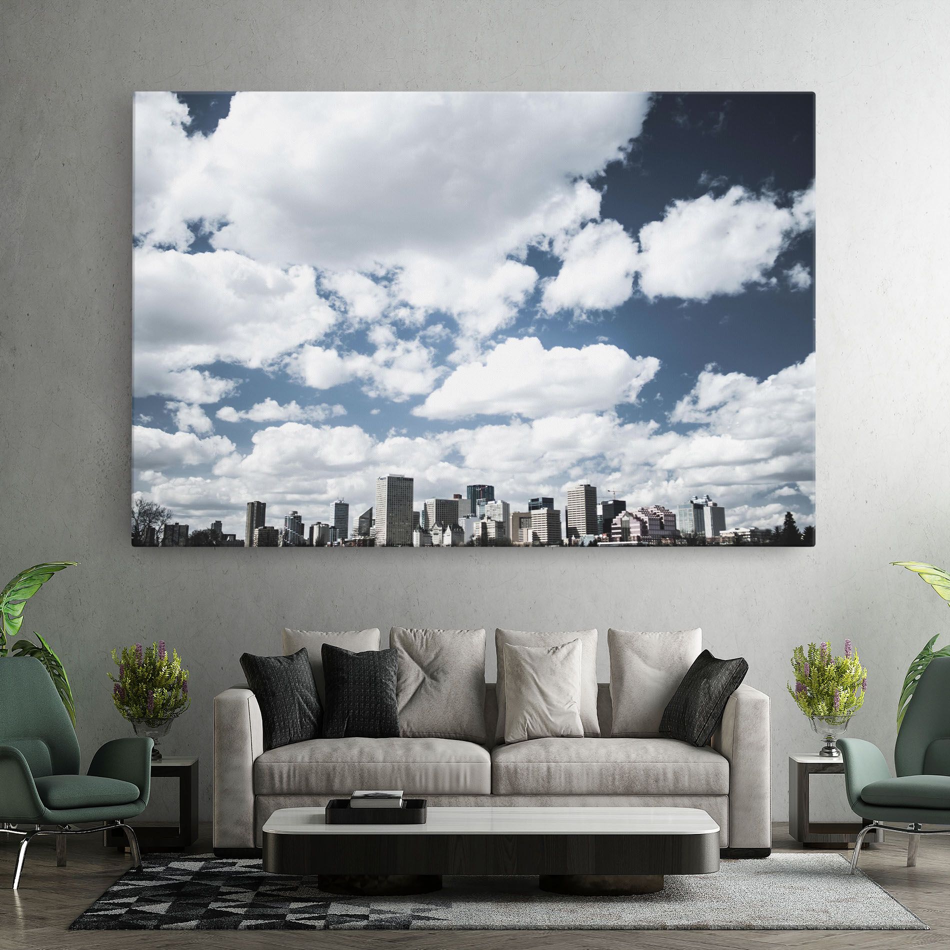 Clouds Over City mockup 7