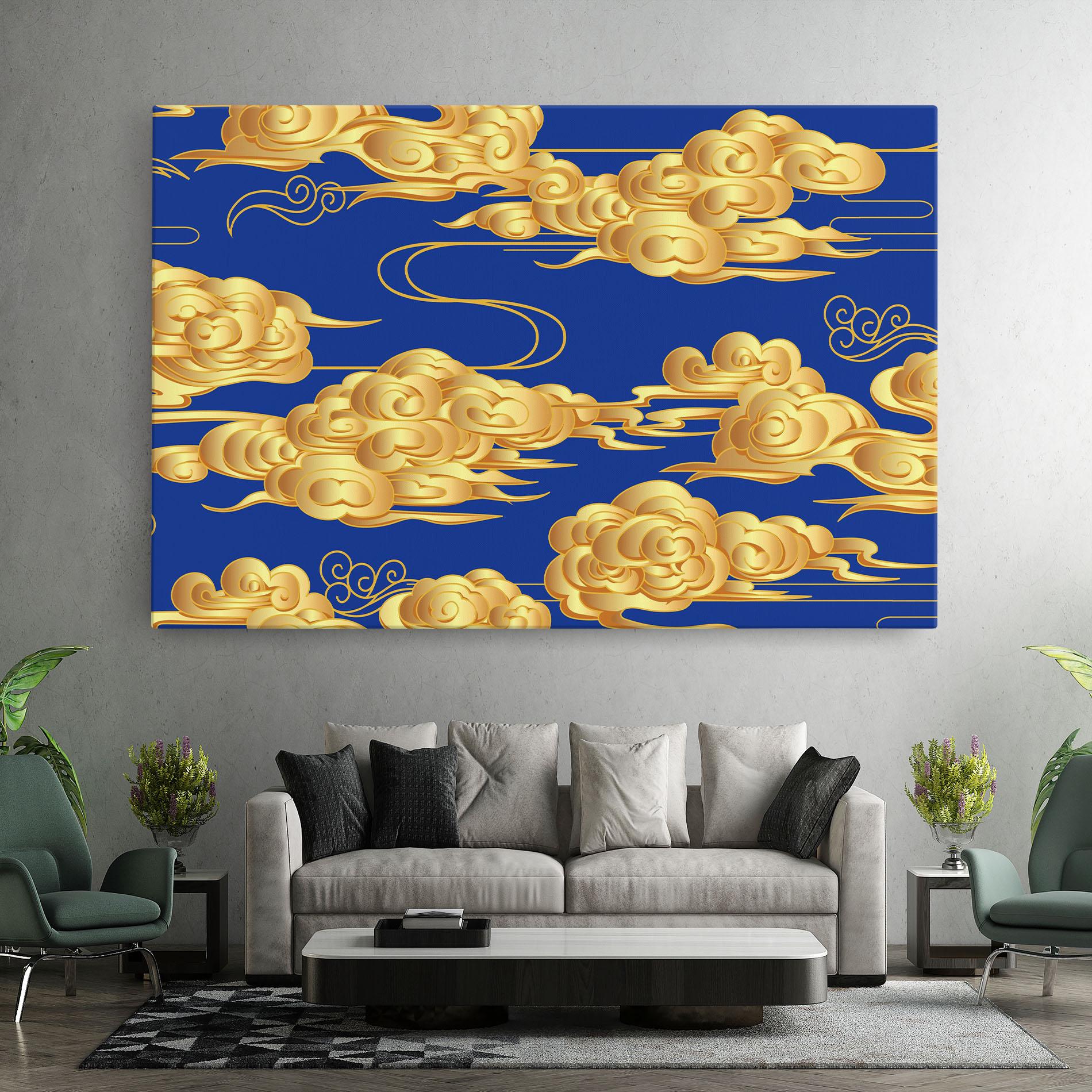Leinwandbild Gold Clouds mockup 7