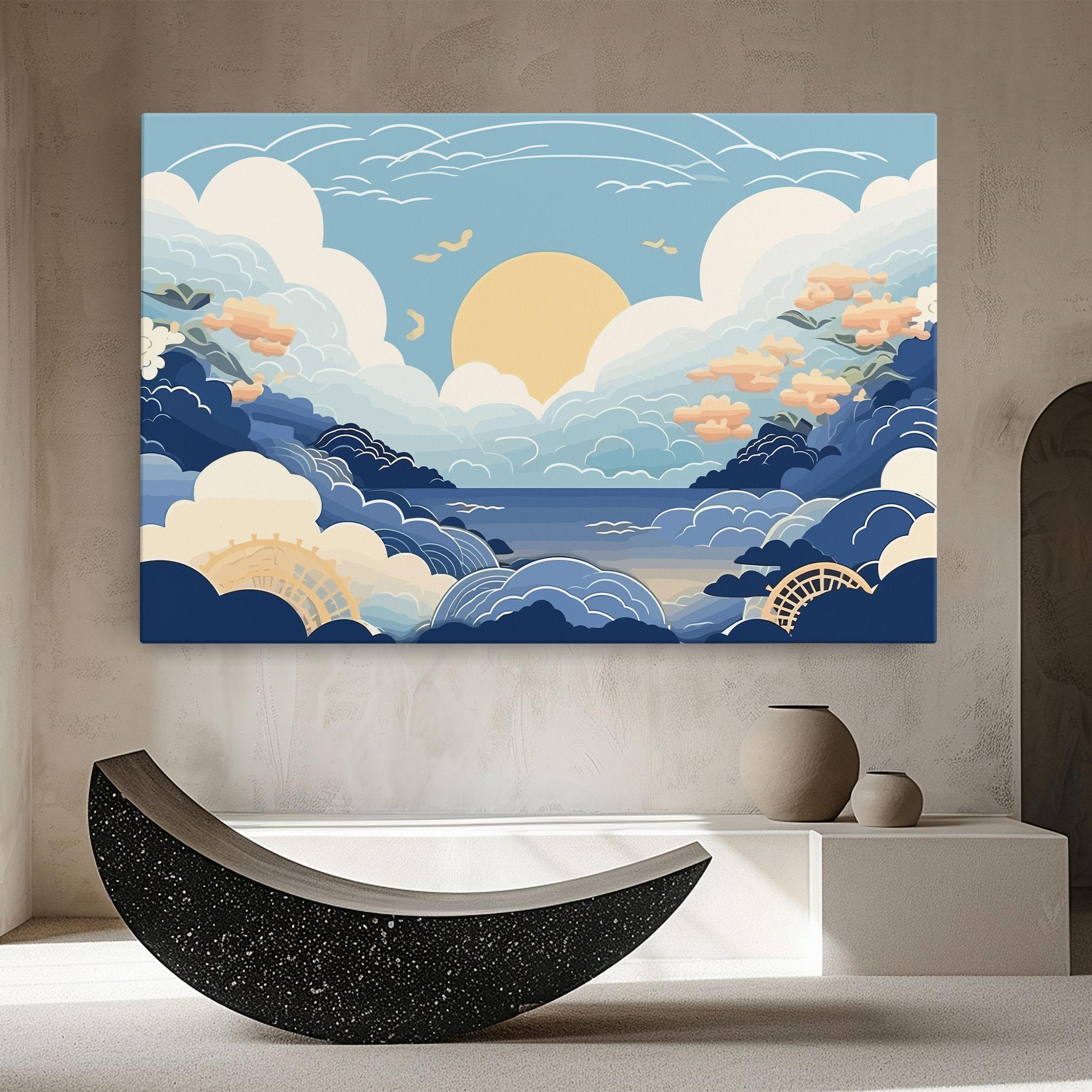 Leinwandbild Big White Clouds mockup 8