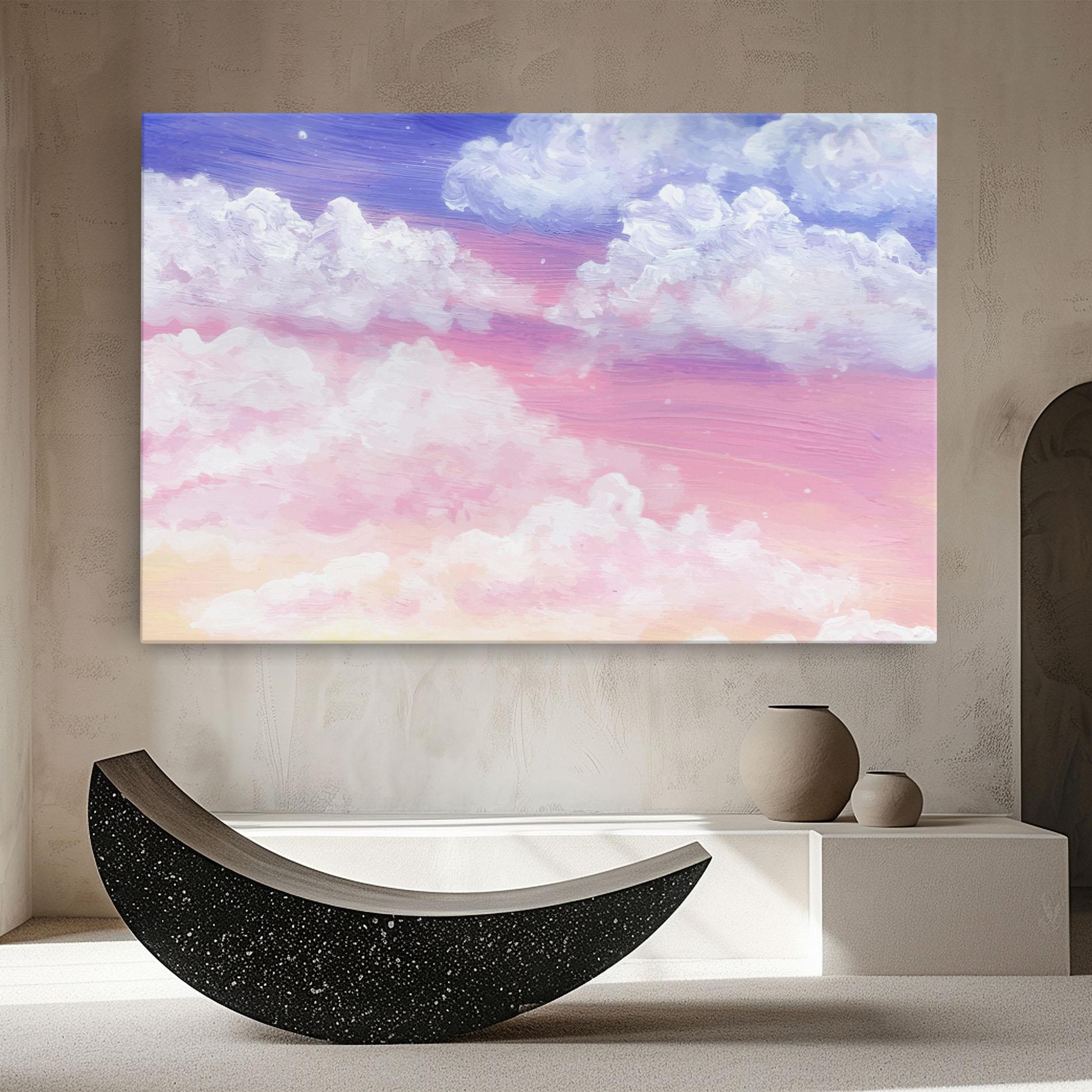 Leinwandbild Cloud Paint Texture mockup 8