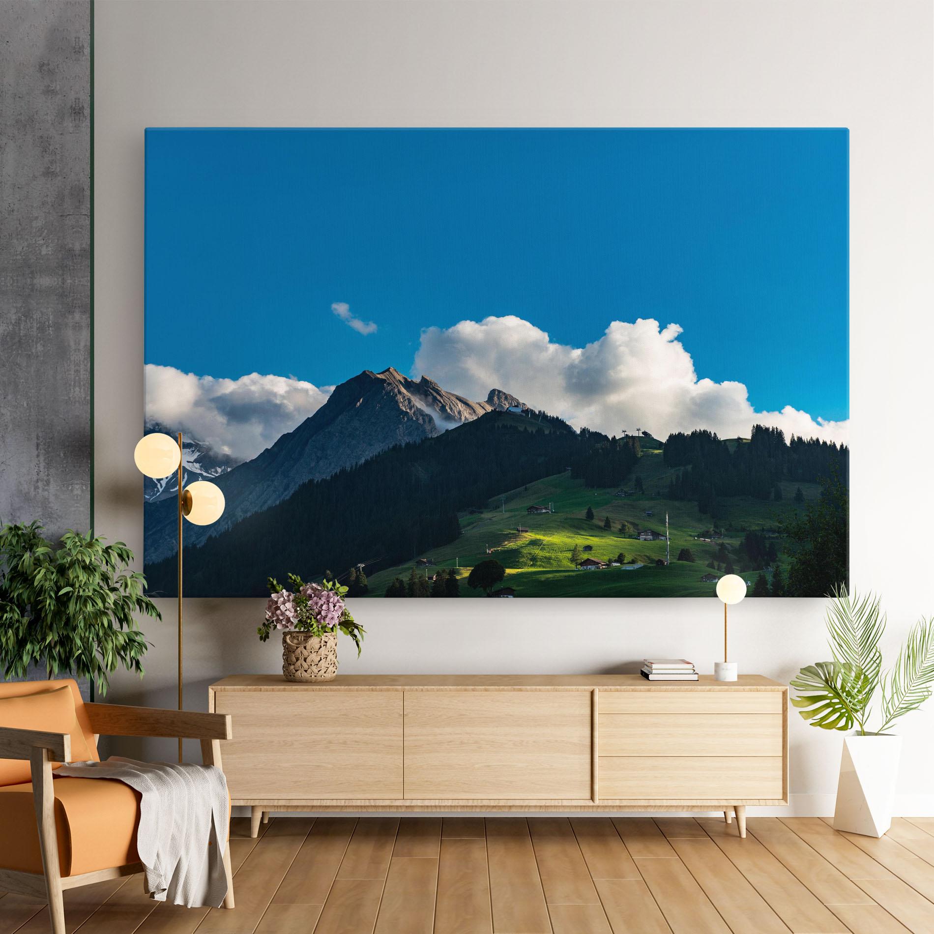 Leinwandbild Beautiful Mountain Cloud View mockup 9