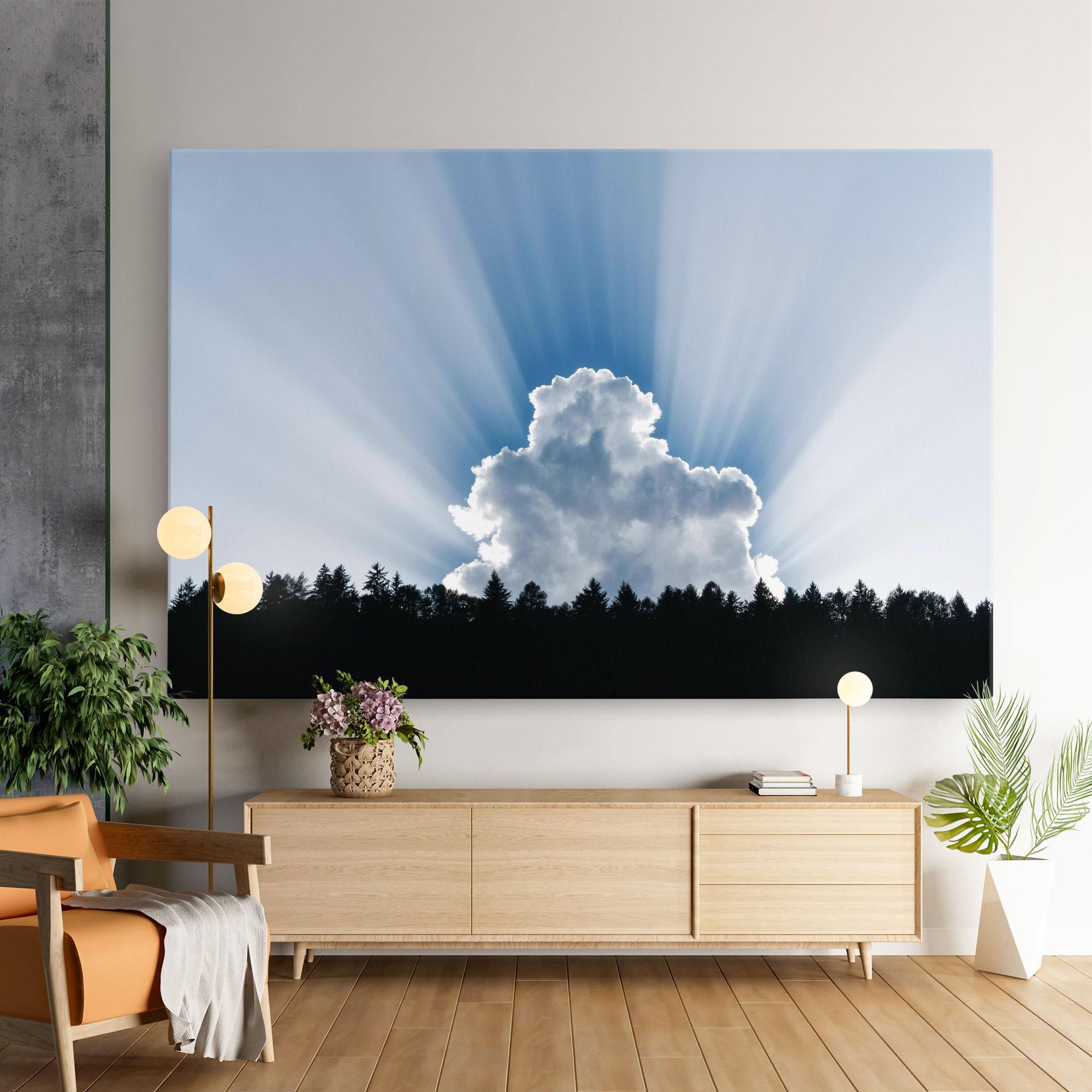 Leinwandbild Big White Cloud Light mockup 9
