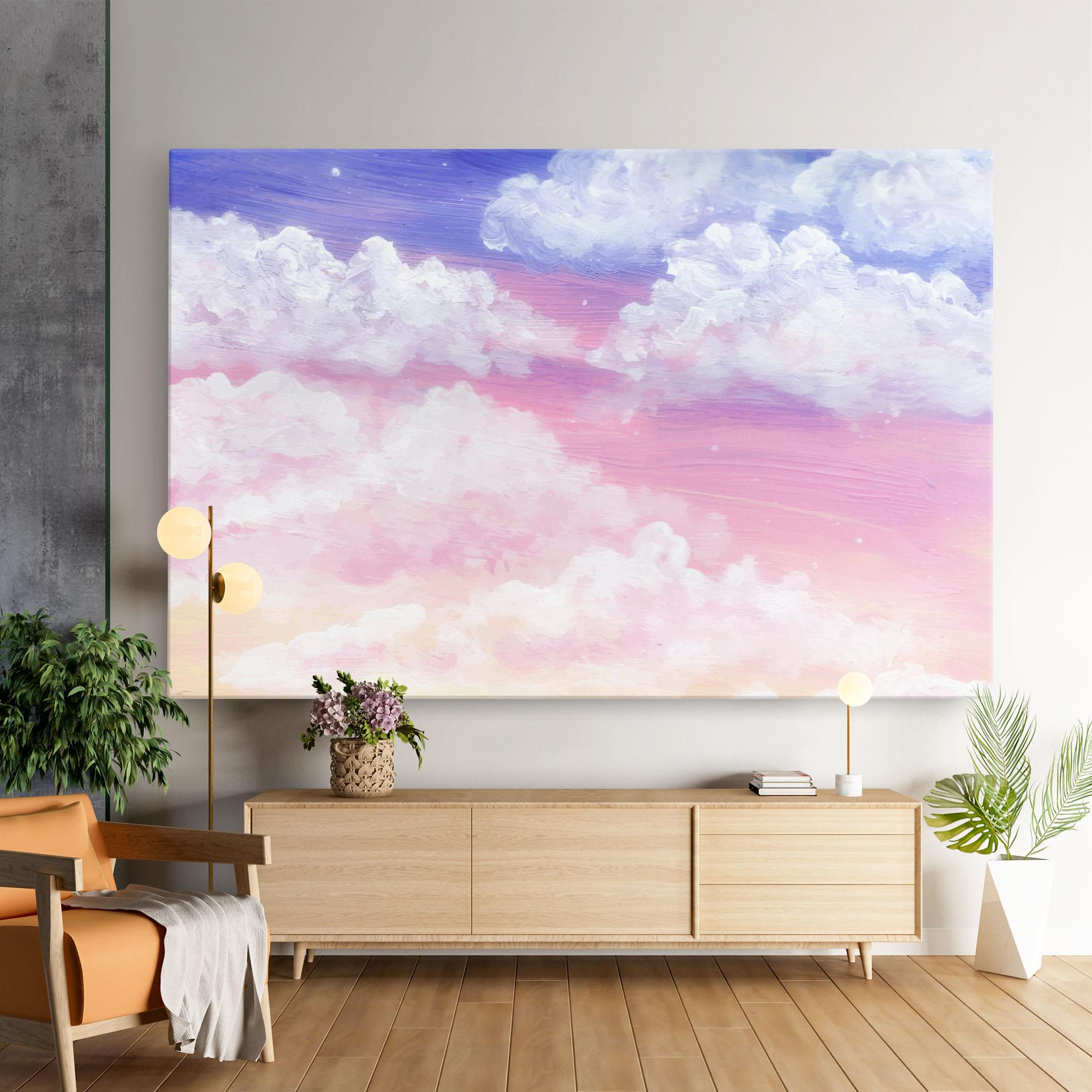 Leinwandbild Cloud Paint Texture mockup 9