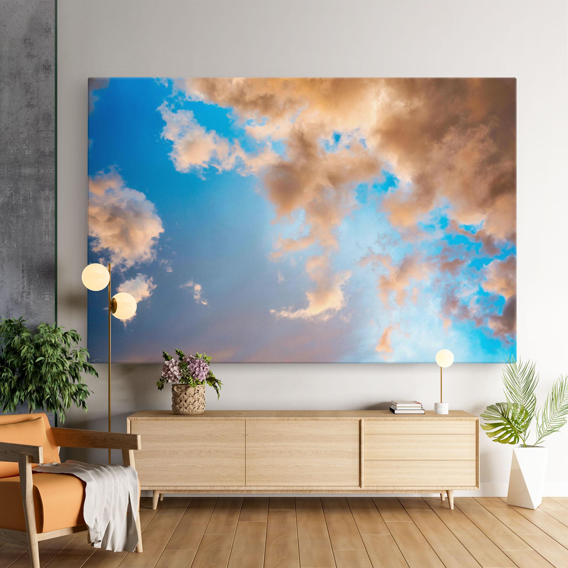Leinwandbild Clouds Blue Sky mockup 9