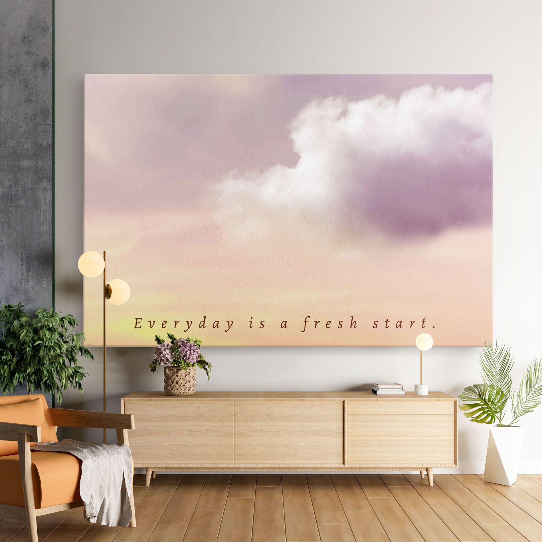 Clouds Text Cream mockup 9