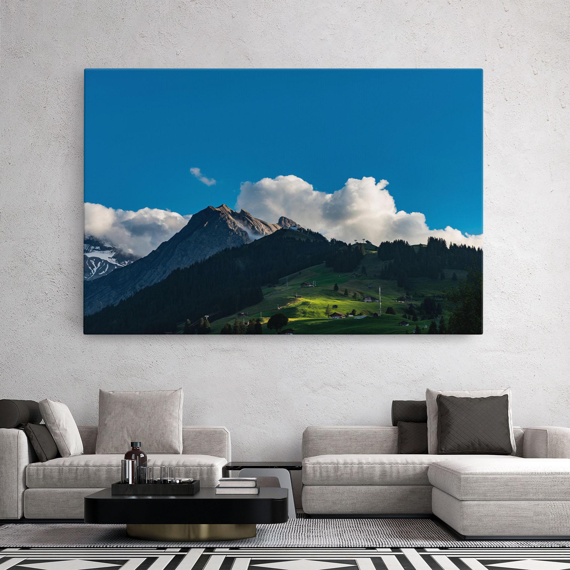 Leinwandbild Beautiful Mountain Cloud View mockup 2