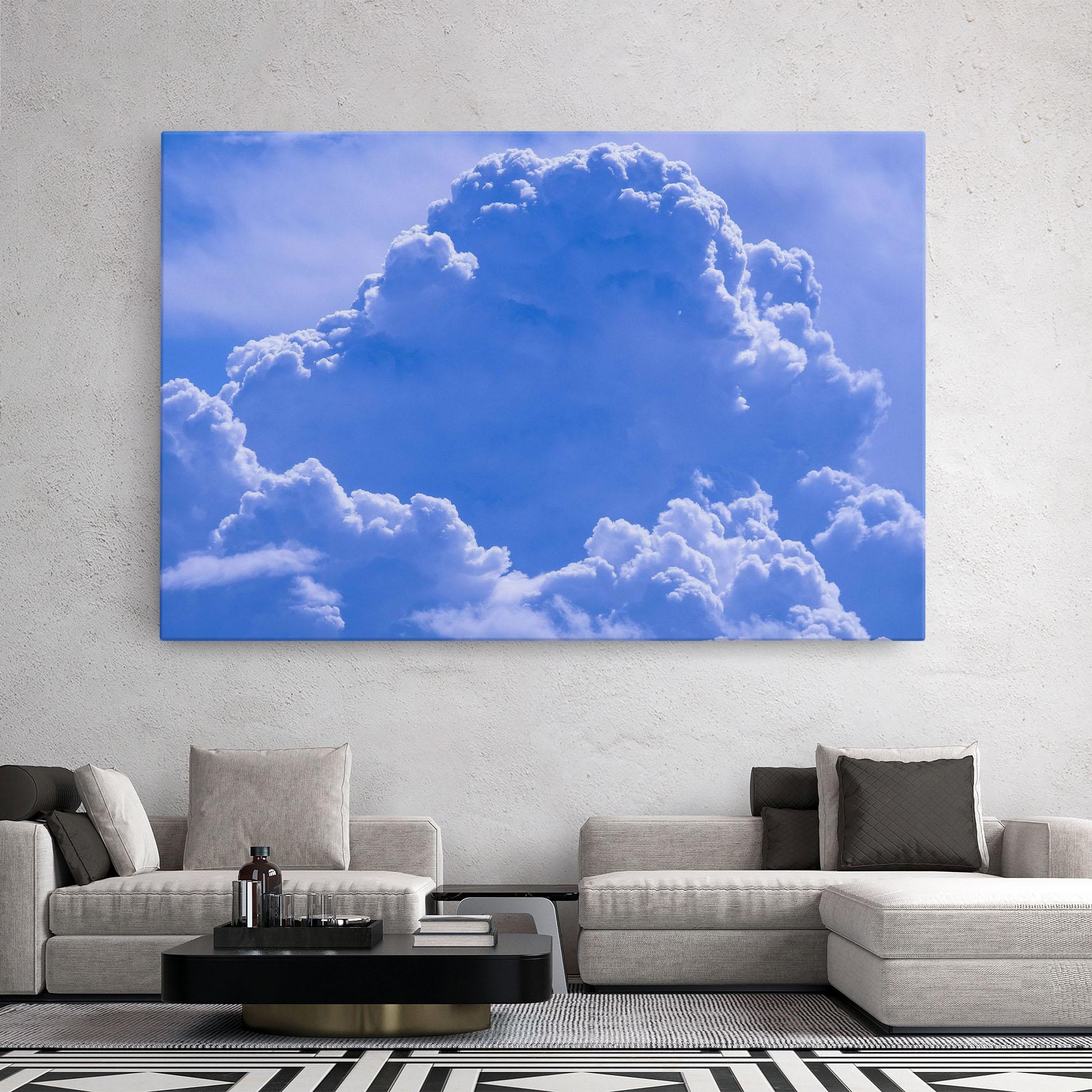 Leinwandbild Big Blue Cloud mockup 2