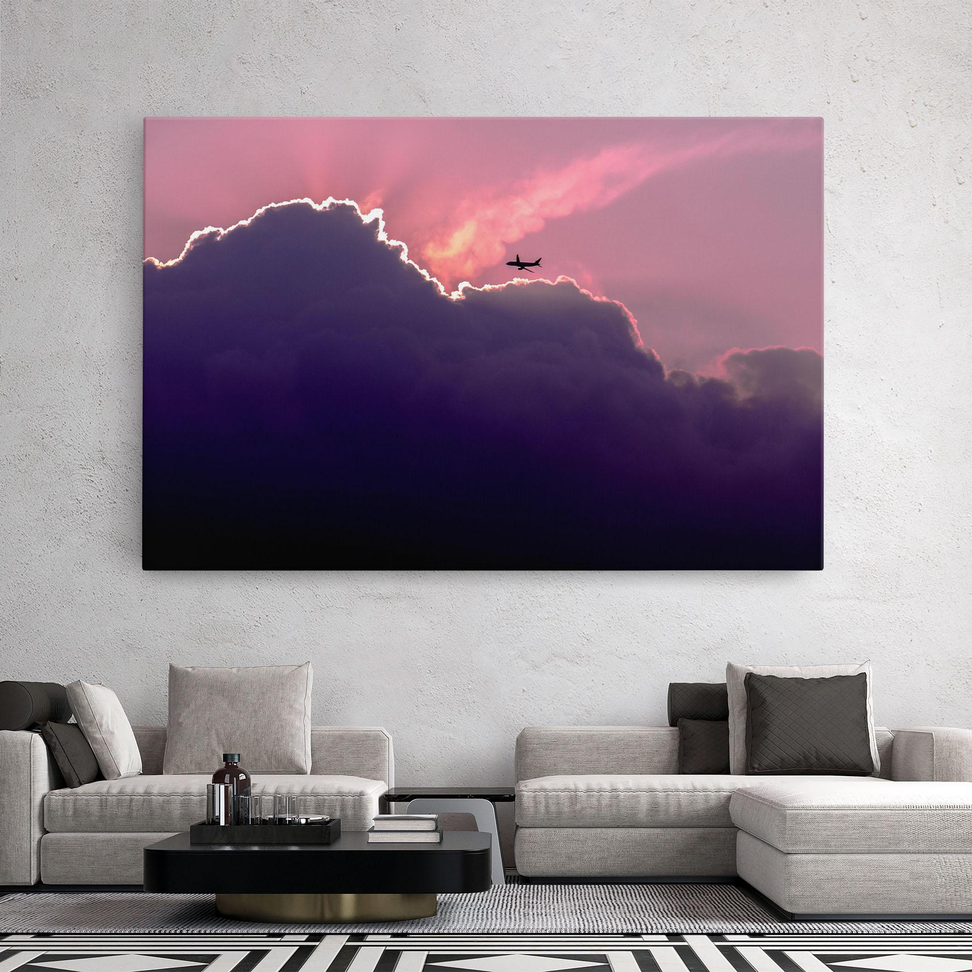 Leinwandbild Big Purple Cloud mockup 2
