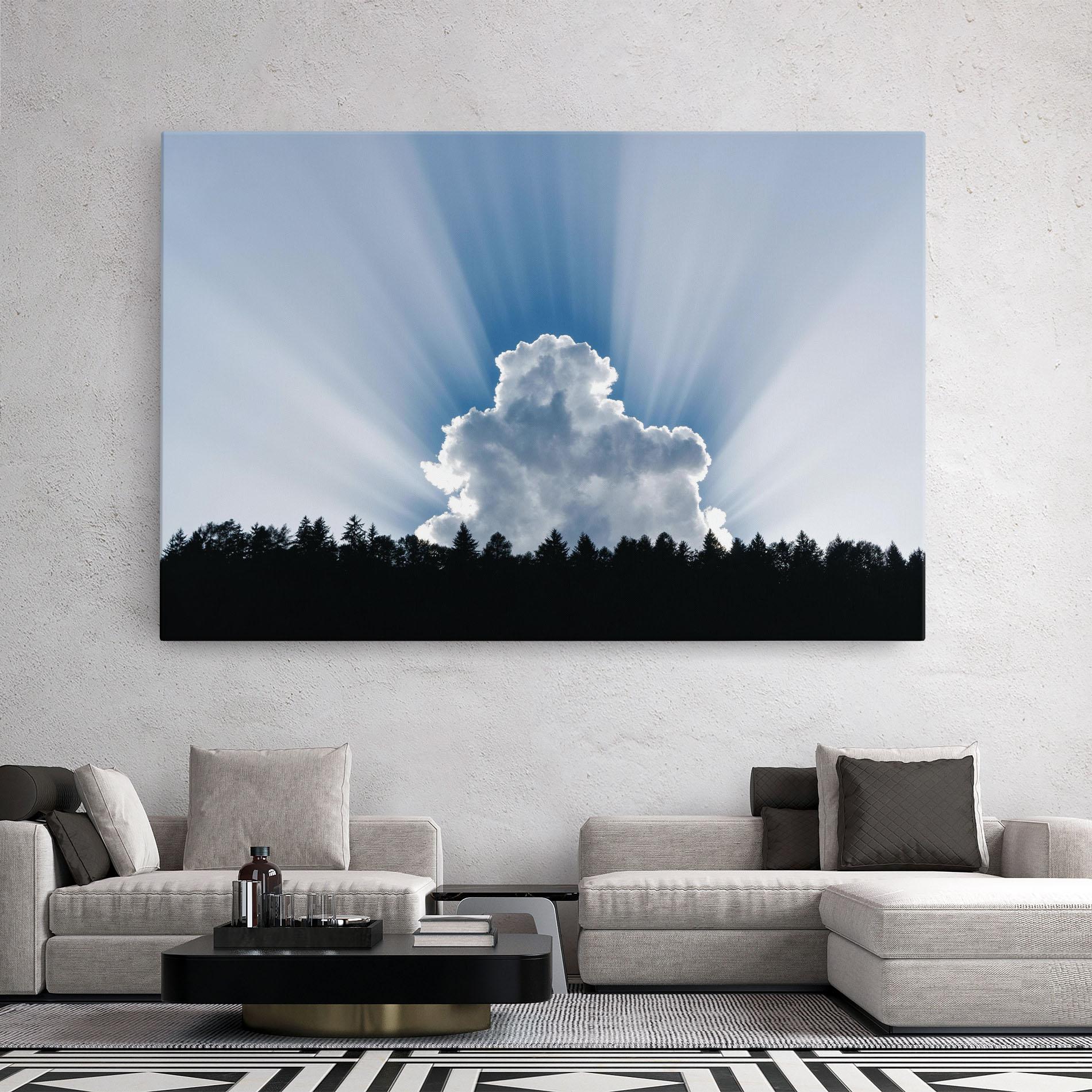 Leinwandbild Big White Cloud Light mockup 2