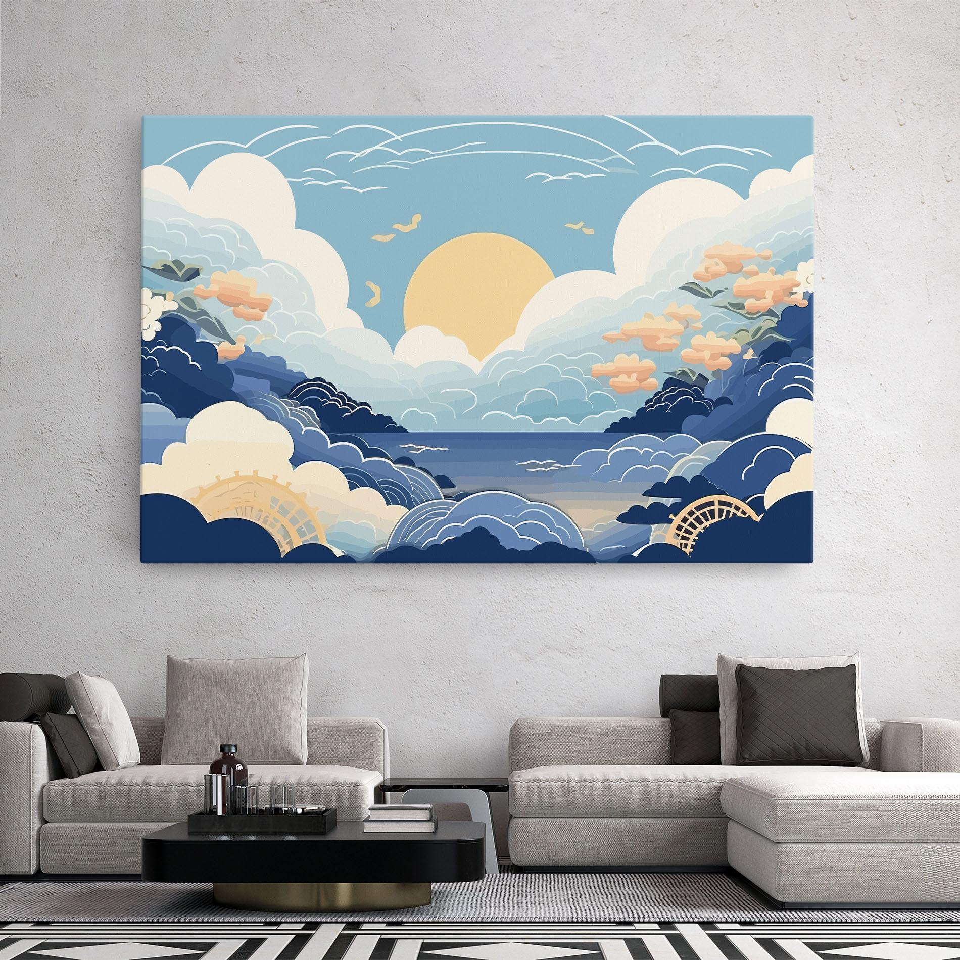 Leinwandbild Big White Clouds mockup 2