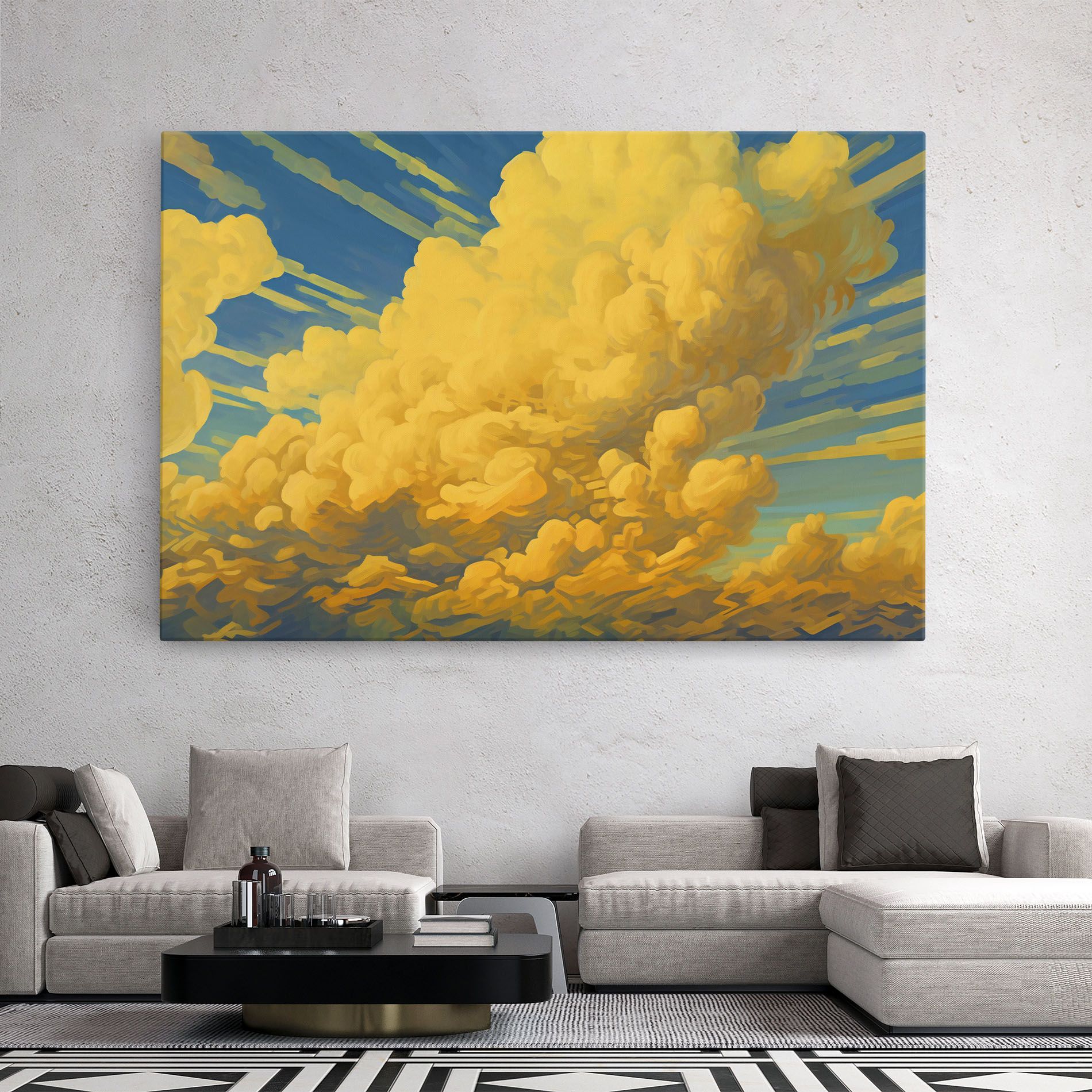 Big Yellow Cloud Art mockup 2
