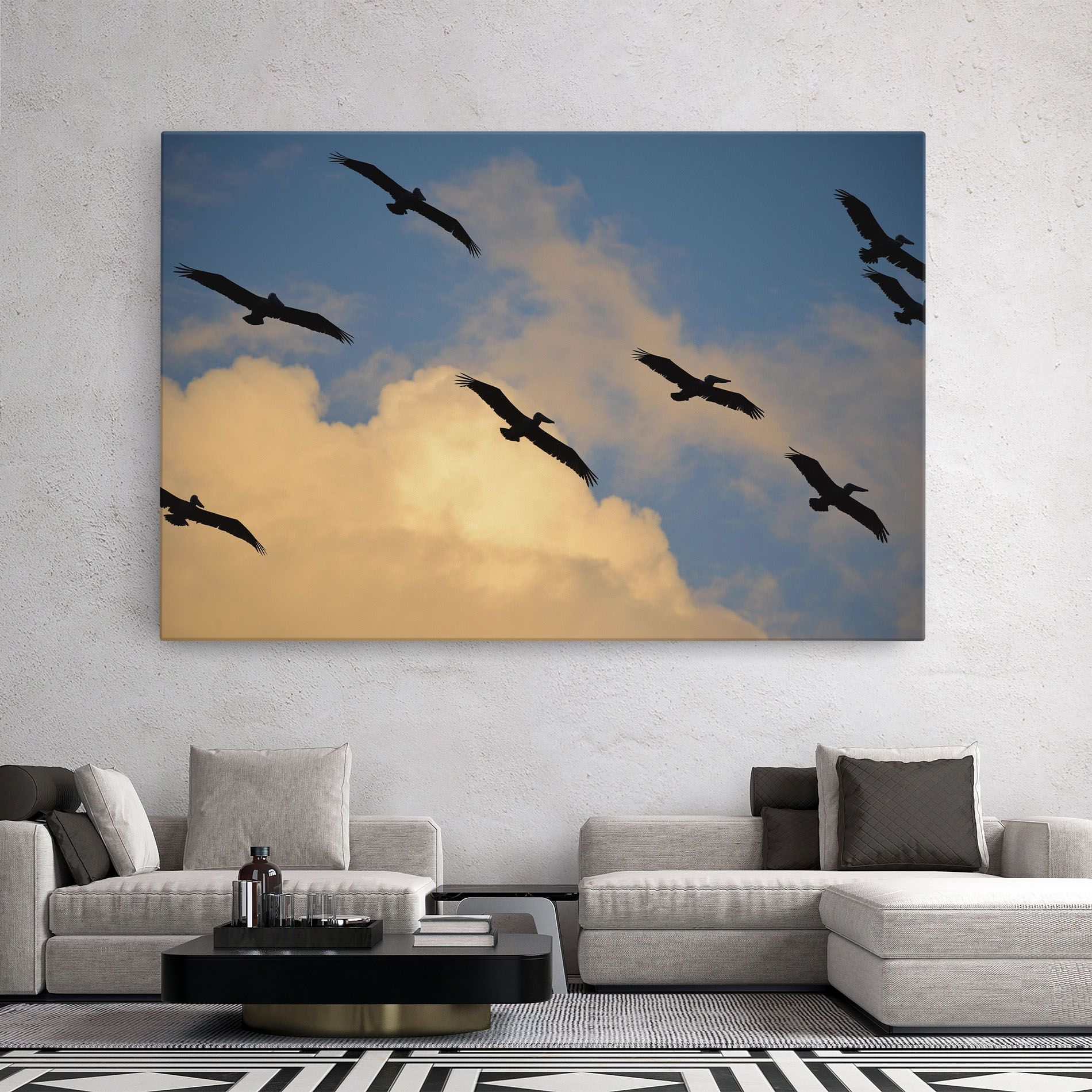 Bird Shilouette Cloud mockup 2