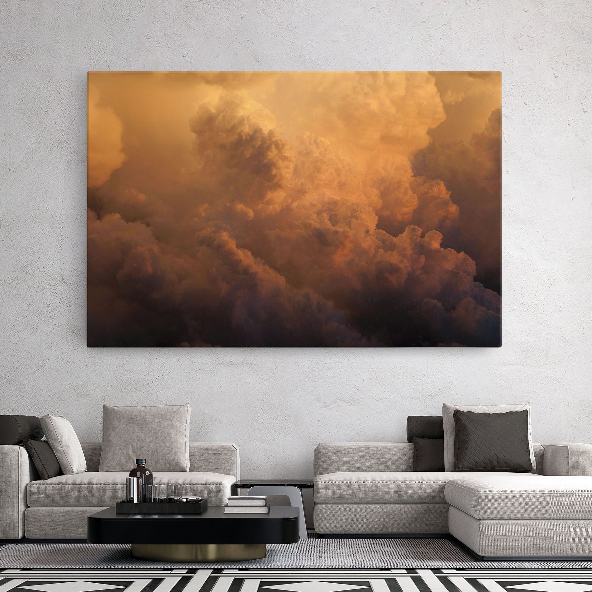 Brown Orange Clouds mockup 2