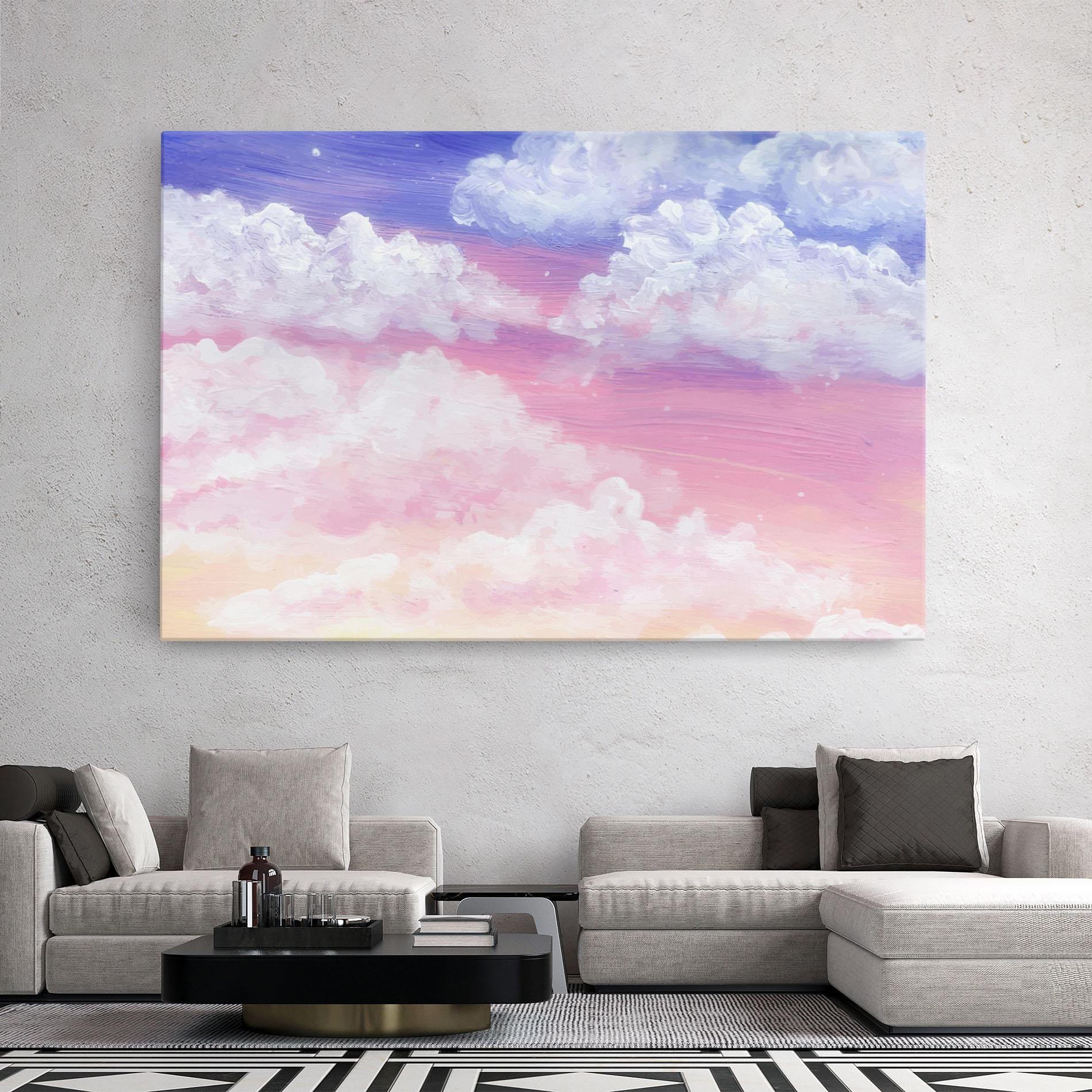 Leinwandbild Cloud Paint Texture mockup 2