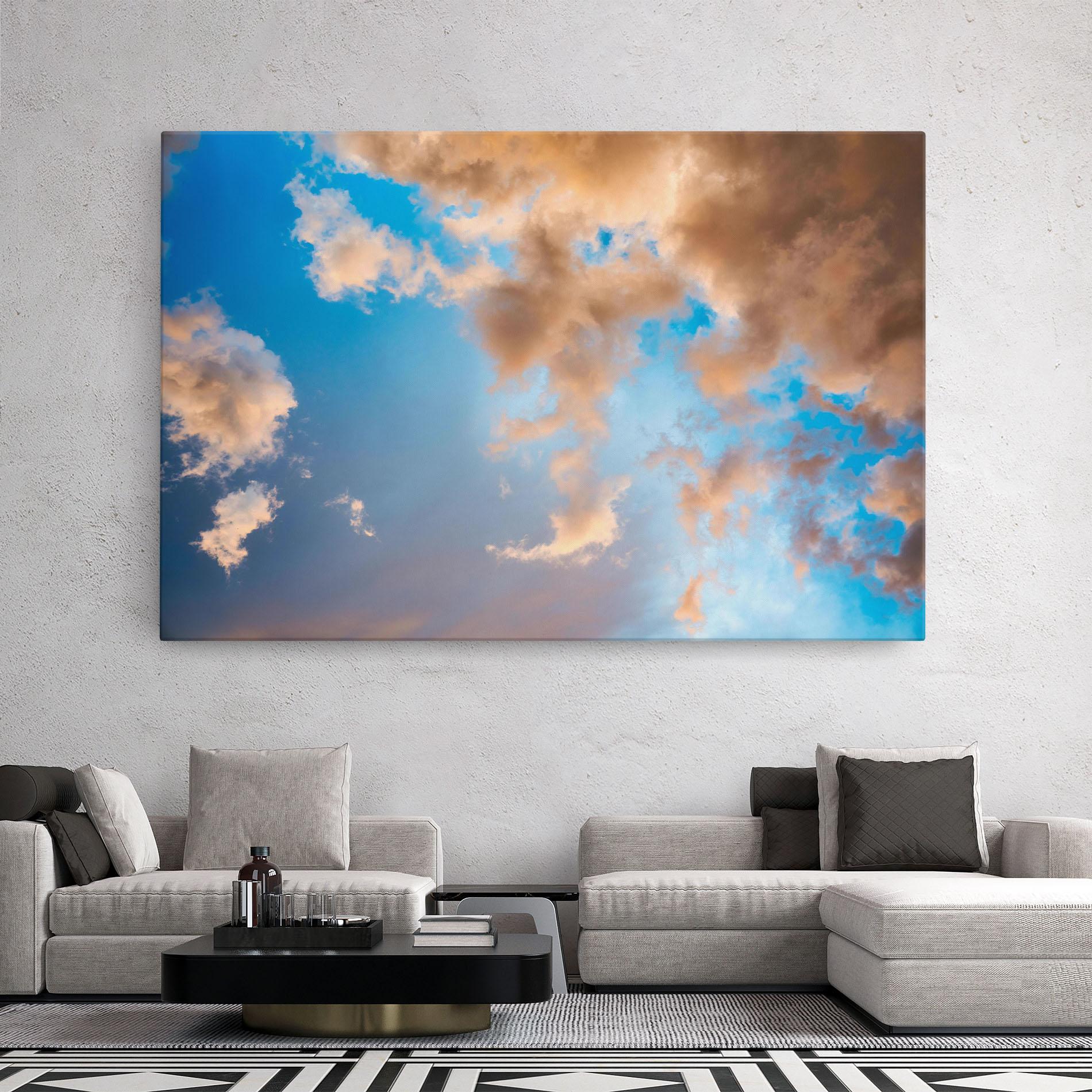 Leinwandbild Clouds Blue Sky mockup 2