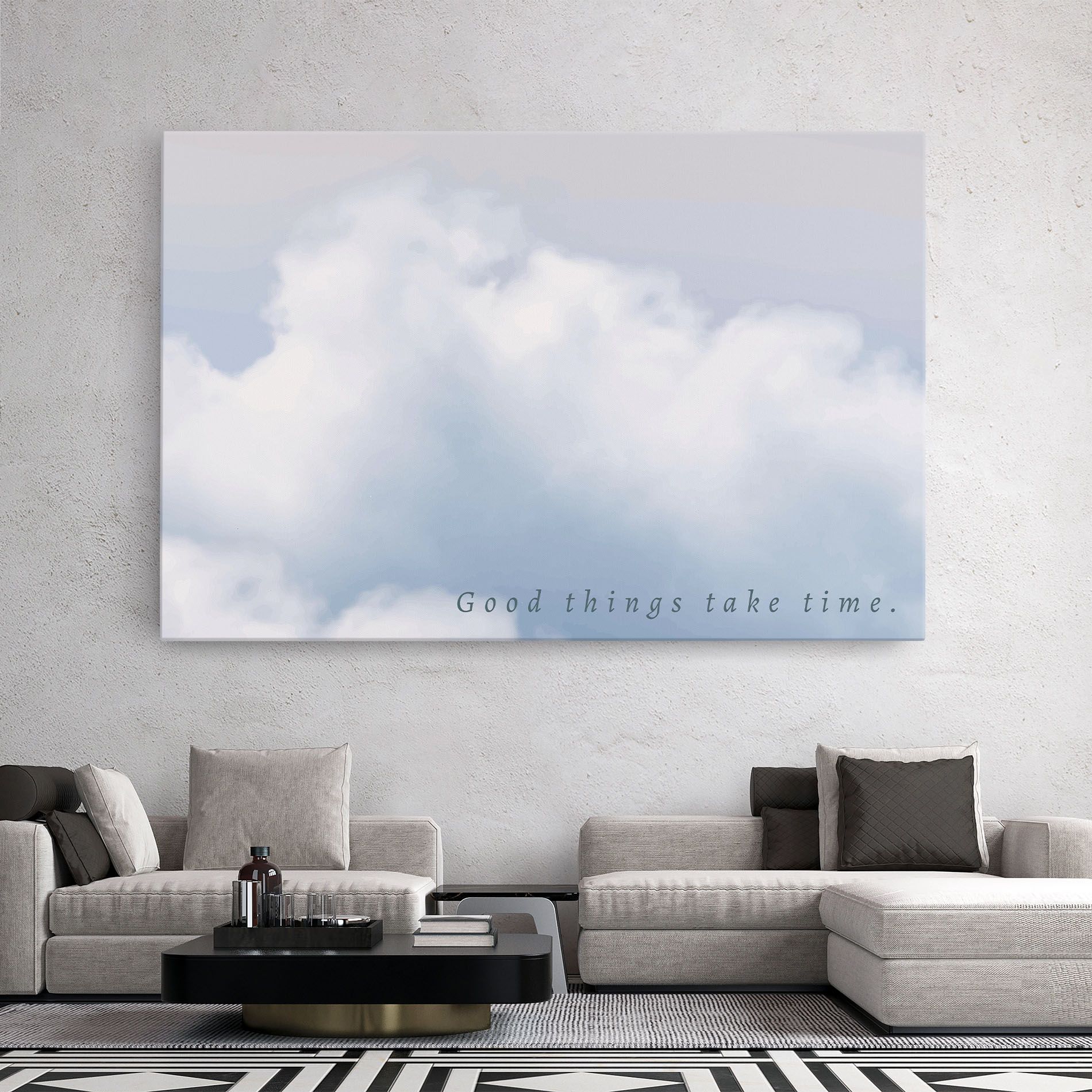 Clouds Text White mockup 2