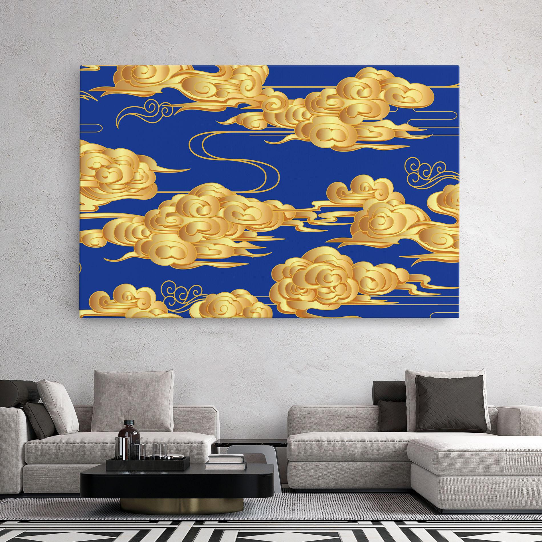 Leinwandbild Gold Clouds mockup 2