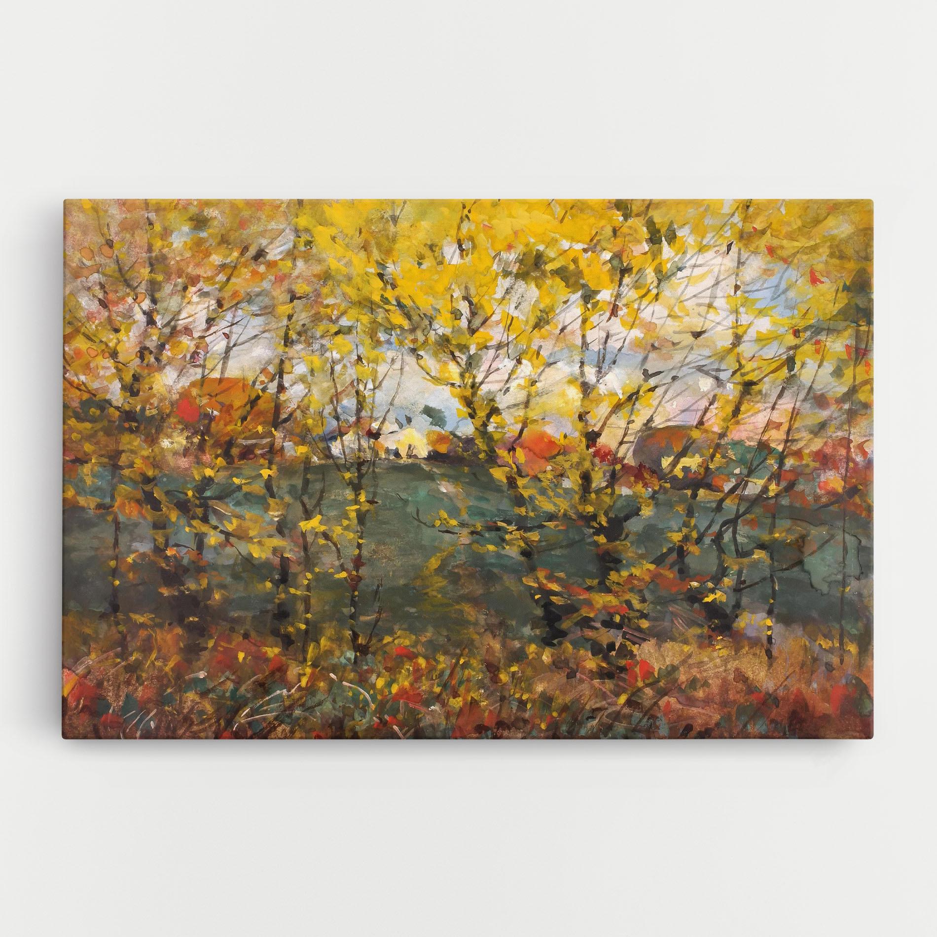 Leinwandbild Autumn Painting Tree mockup 0