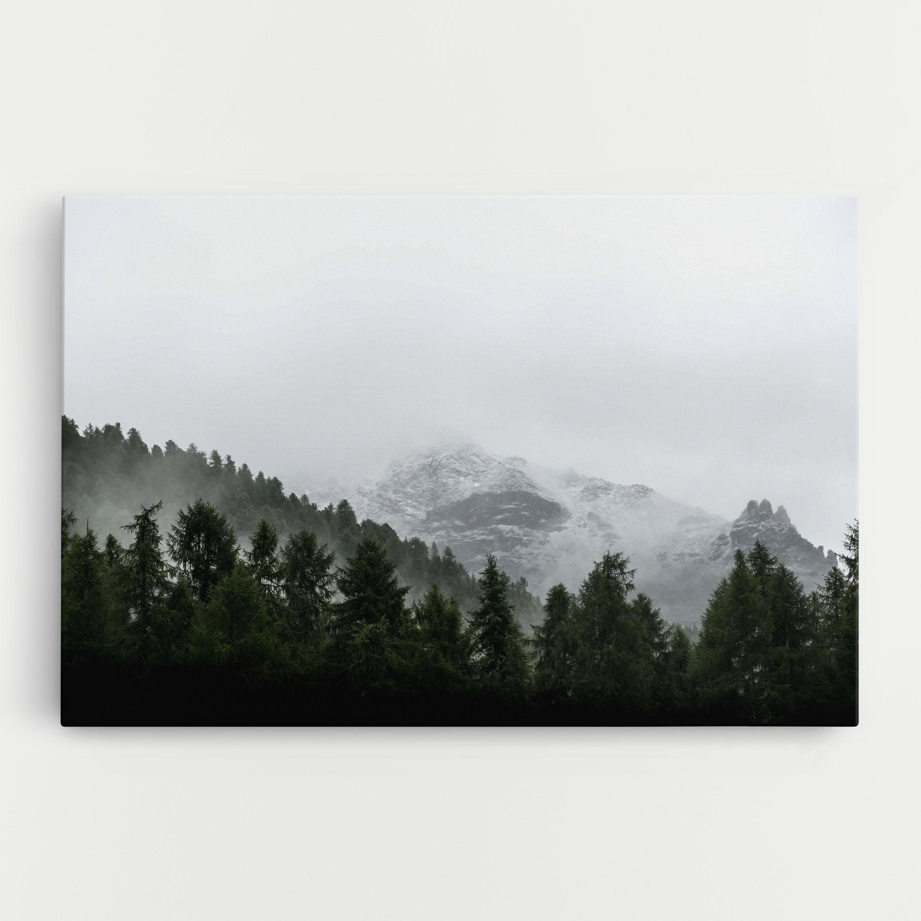 Leinwandbild Foggy Mountain Forest mockup 0