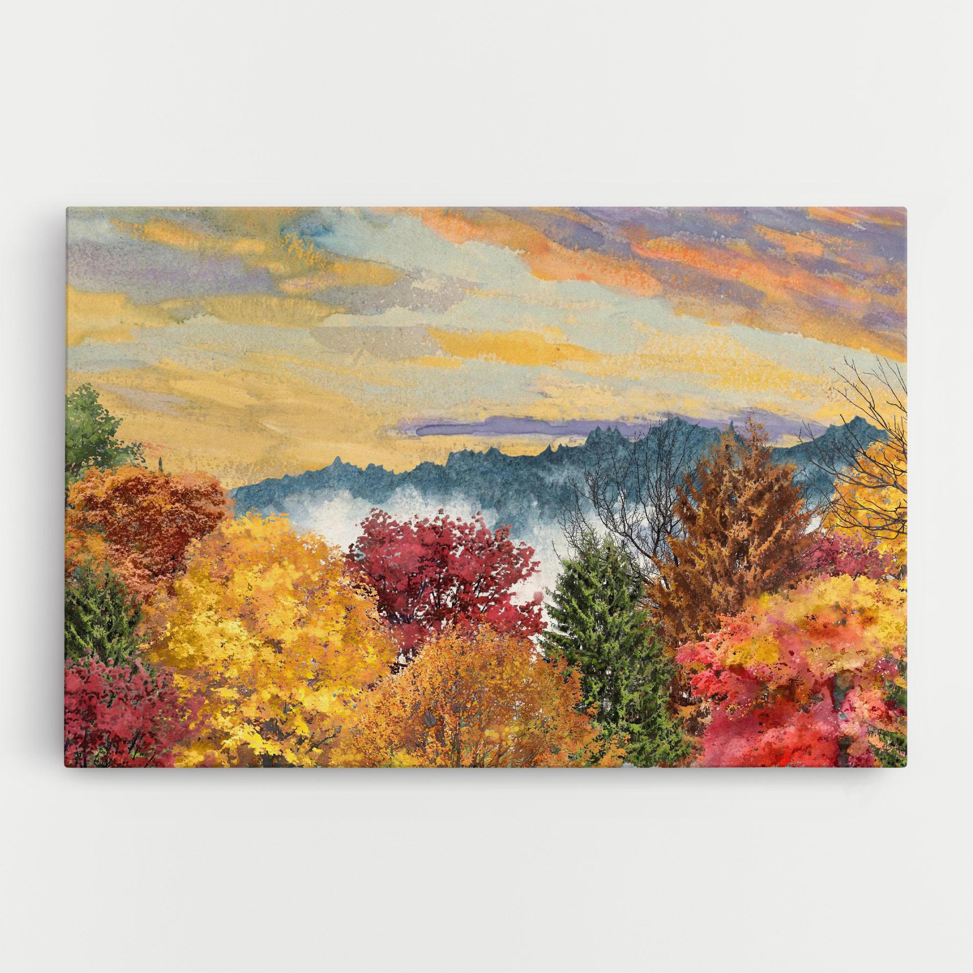 Leinwandbild Mix Color Trees mockup 0