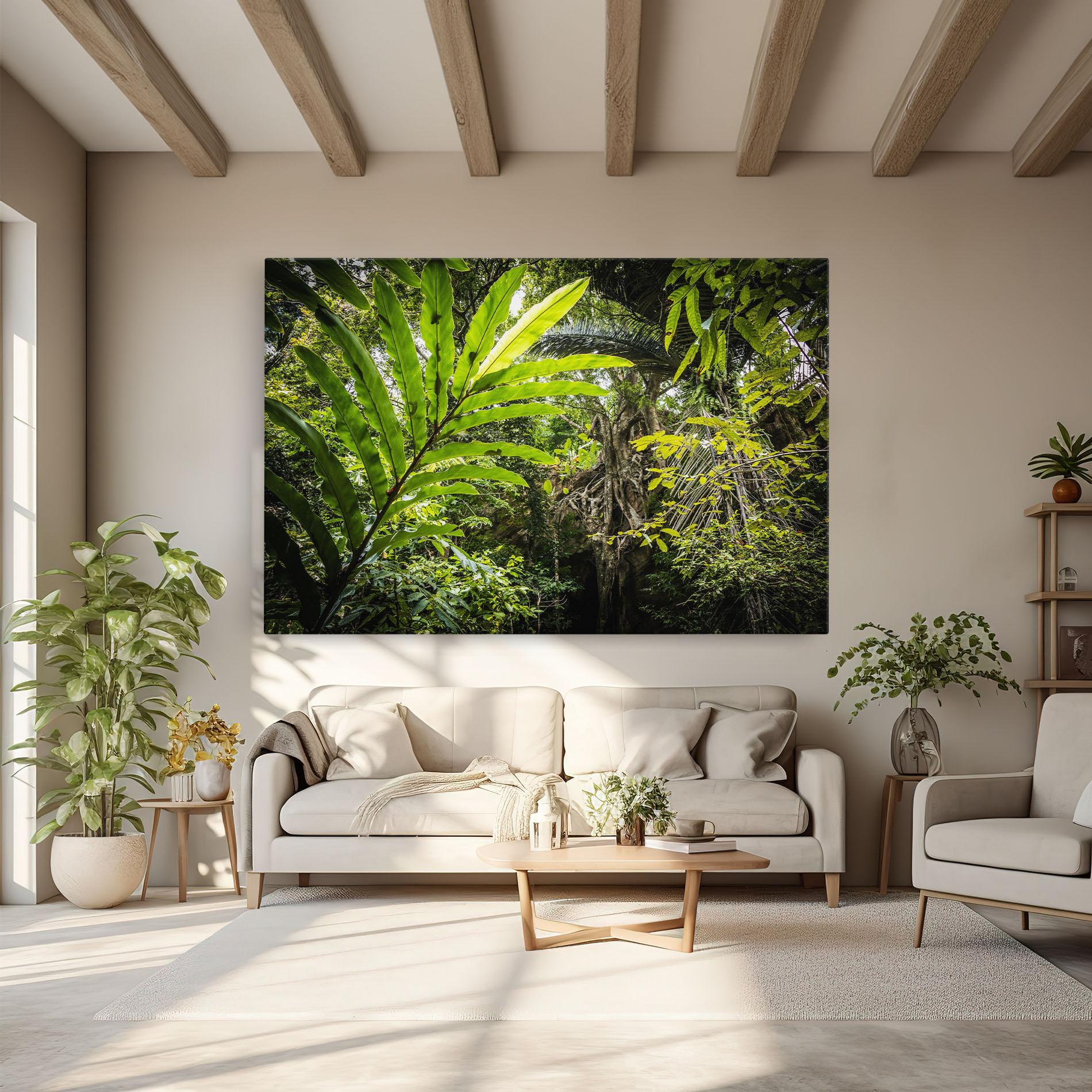 Leinwandbild Big Leaf Forest mockup 6